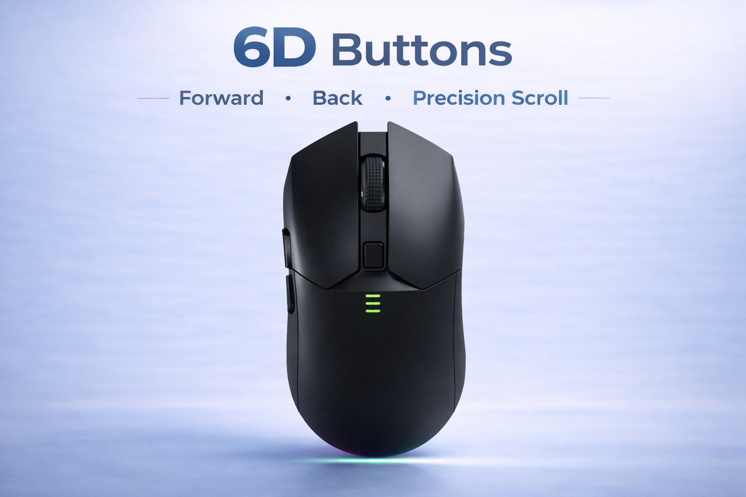 Image of Offbeat IVY Bluetooth 5.2 + 2.4 Ghz wireless + Wired Type C rechargeable Gaming mouse Right Handed Laser Gaming Mouse