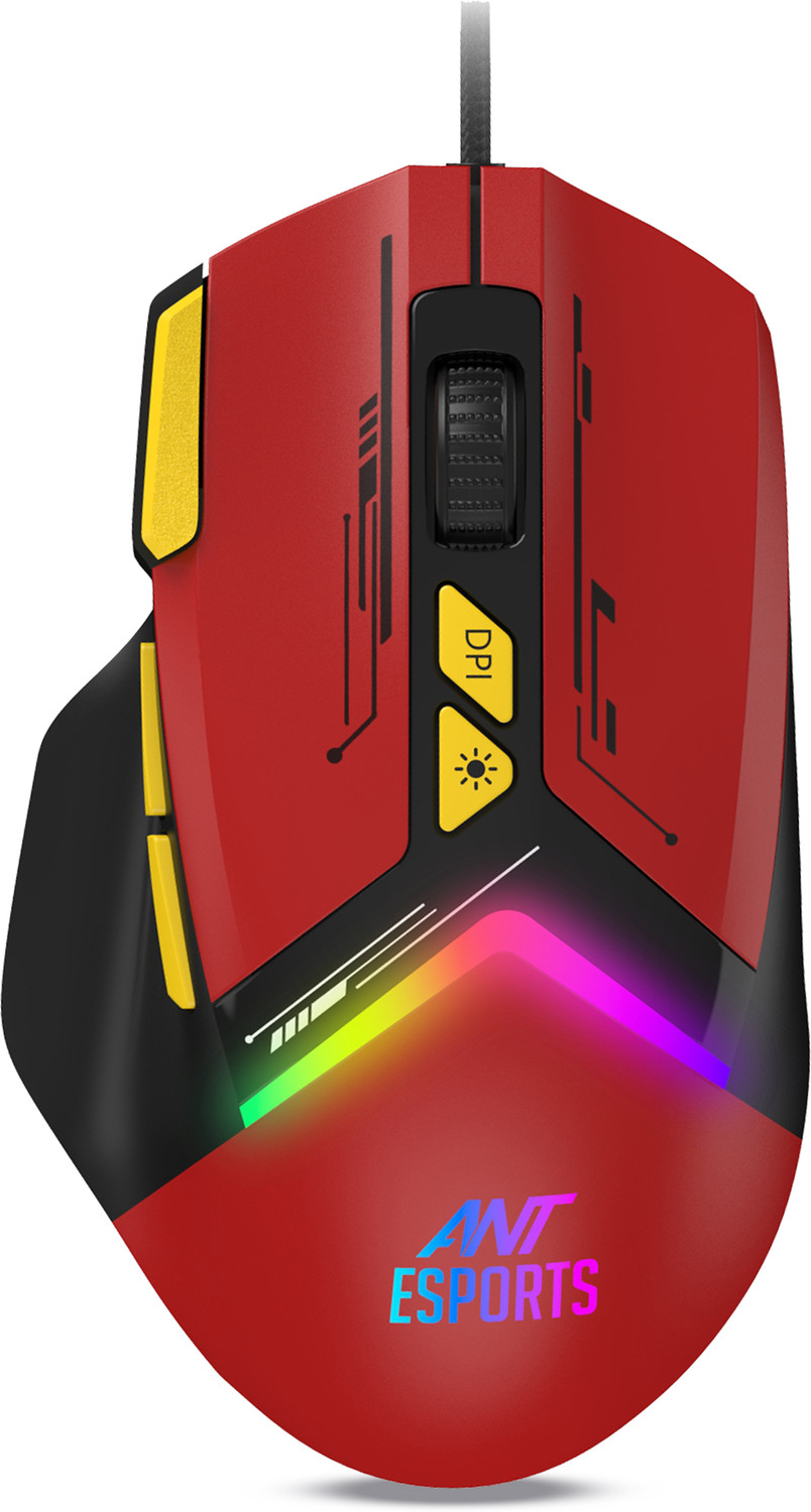 Image of Ant Esports GM333 Wired Ergonomic Optical Gaming Mouse RGB 12800 DPI,1.5M Braided Cable