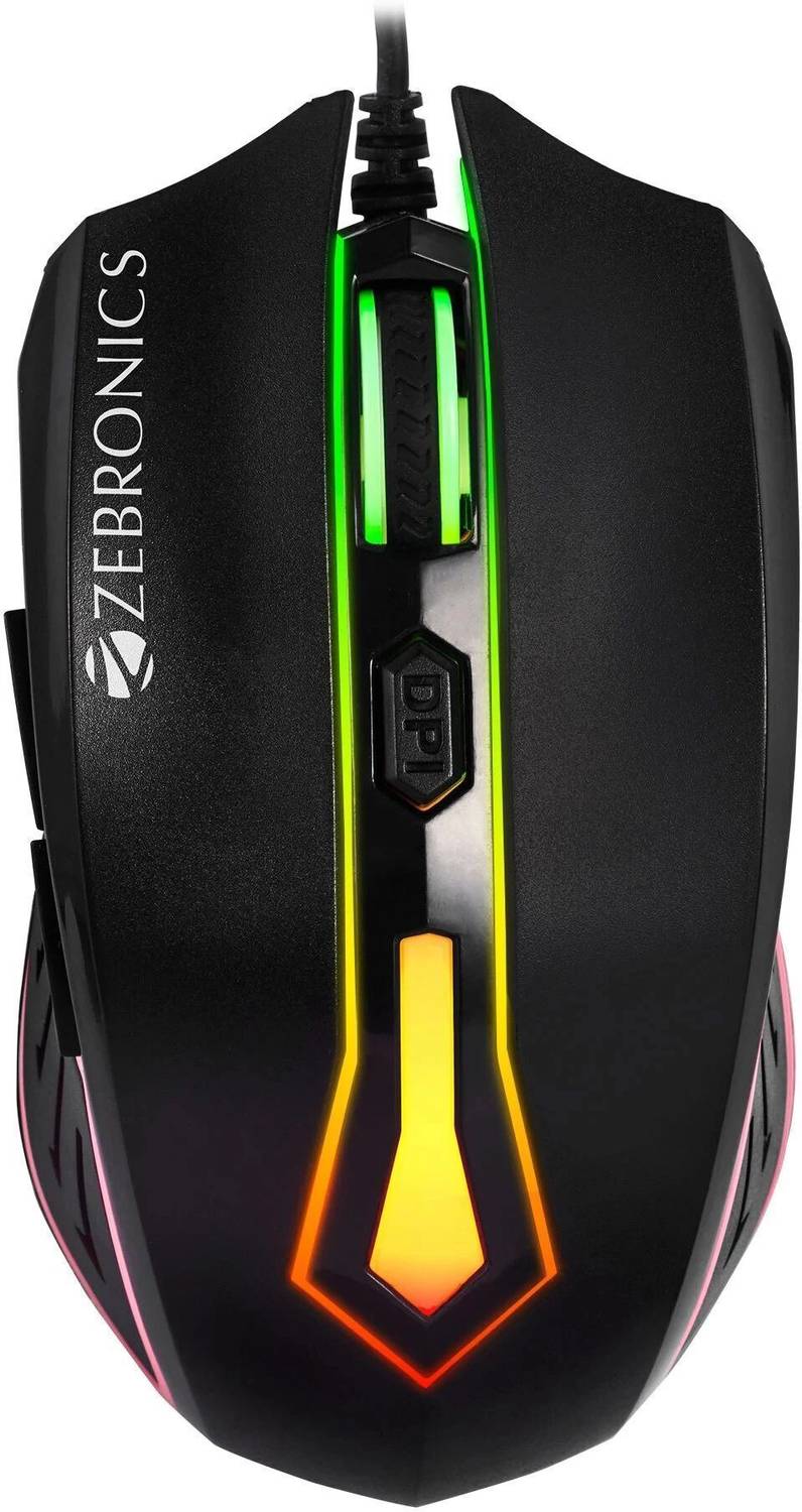 ZEBRONICS Sniper Wired Ambidextrous Optical Gaming Mouse High Pr