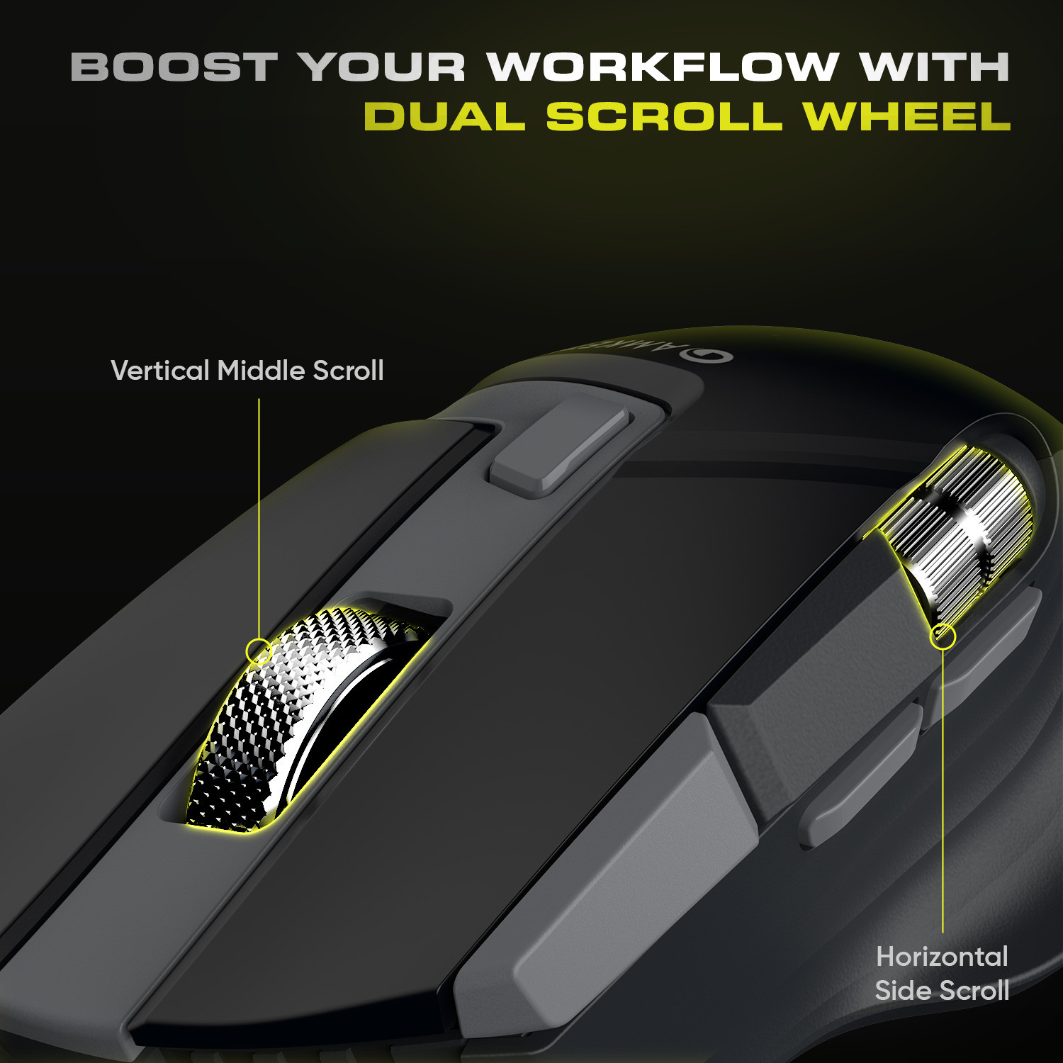 Image of AMKETTE XS Series Flow S Multi-Device 3200 DPI Rechargeable Ergonomic Optical Mouse