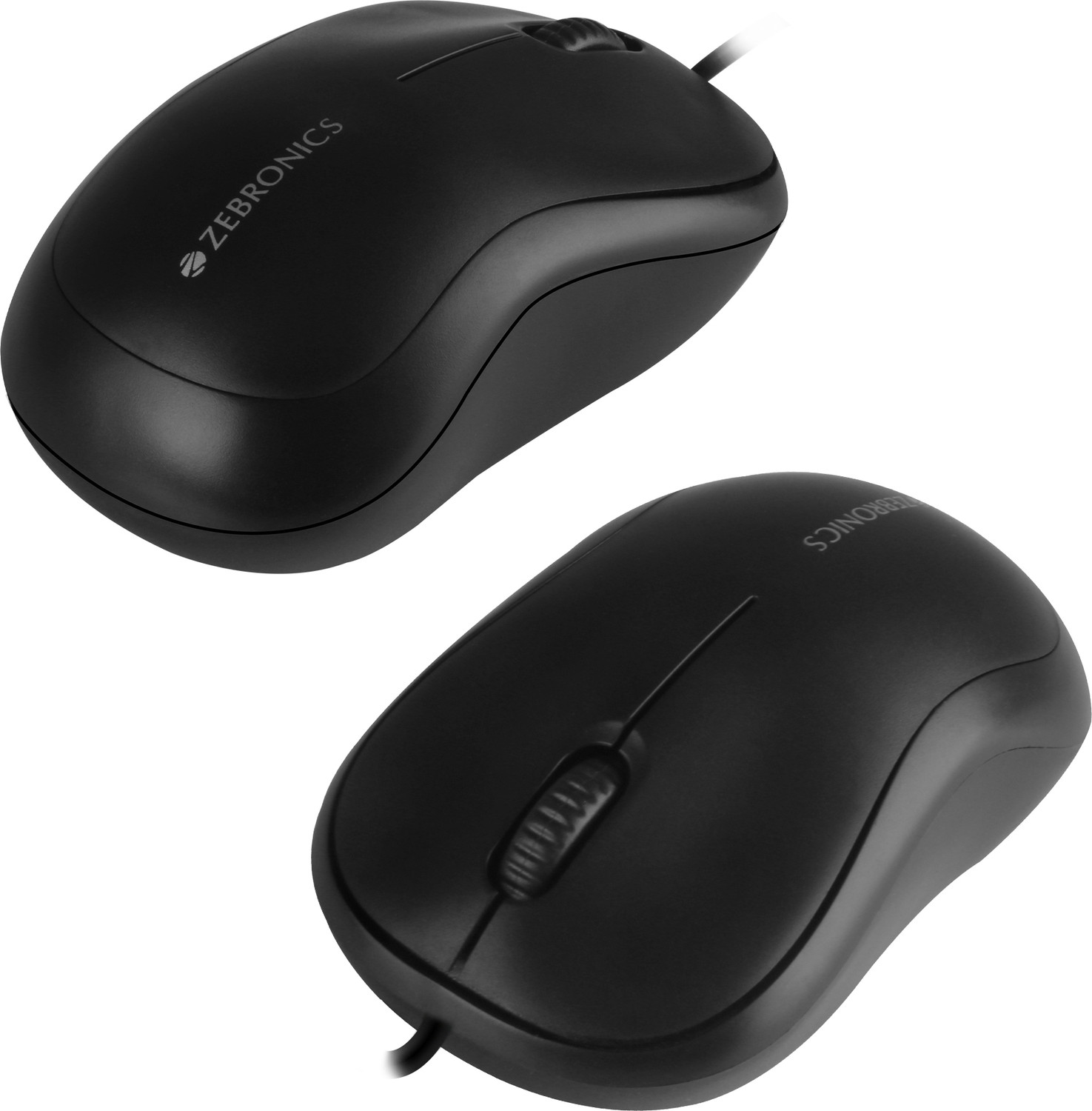 Image of ZEBRONICS Zeb-Comfort Wired Ambidextrous Mechanical Mouse Accurate optical sensor,Ergonomic design