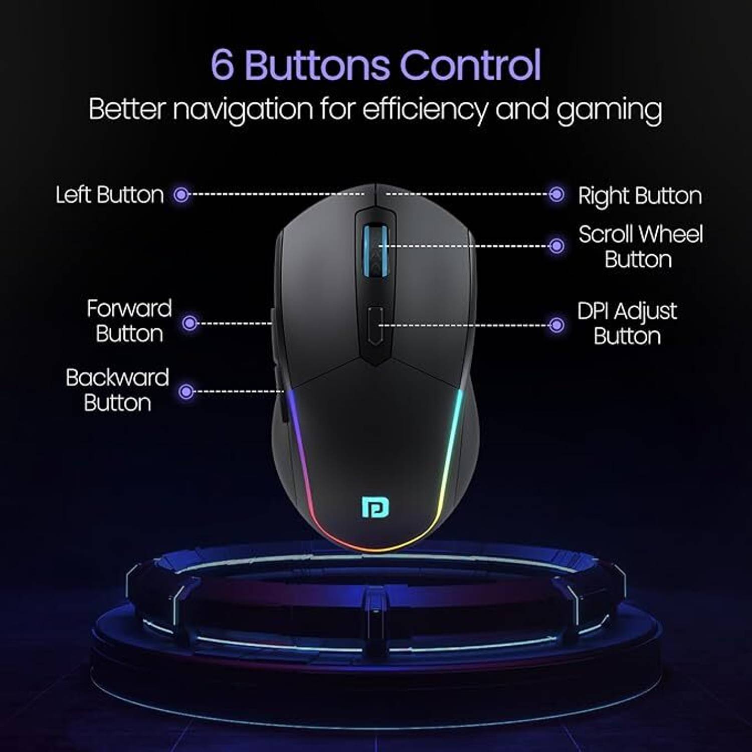 Portronics Toad One Ambidextrous Optical Mouse - Image 4