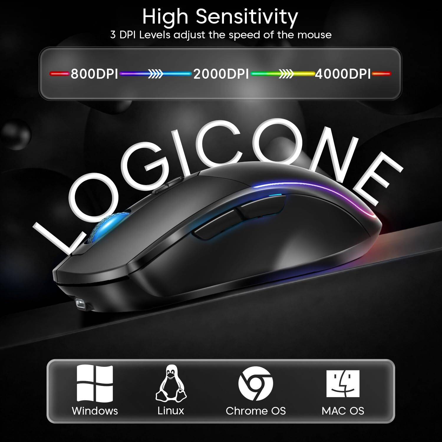 sounce LogicOne Ergonomic Gaming Mouse - Image 3