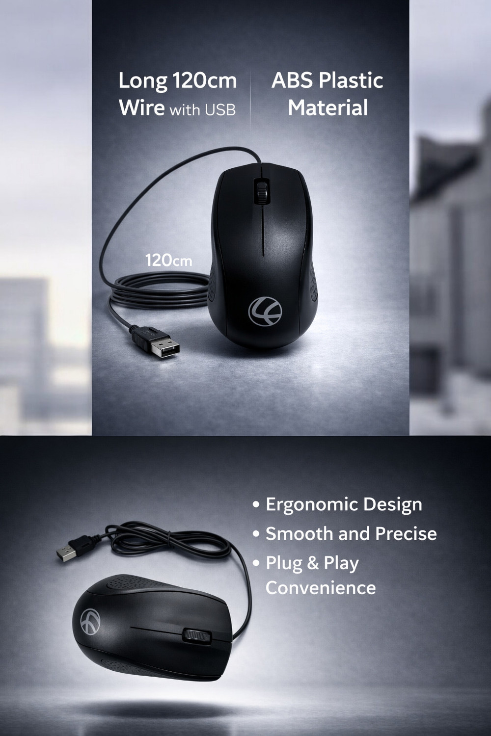 Image of LAPCARE L-50 Wired Right Handed Optical Mouse