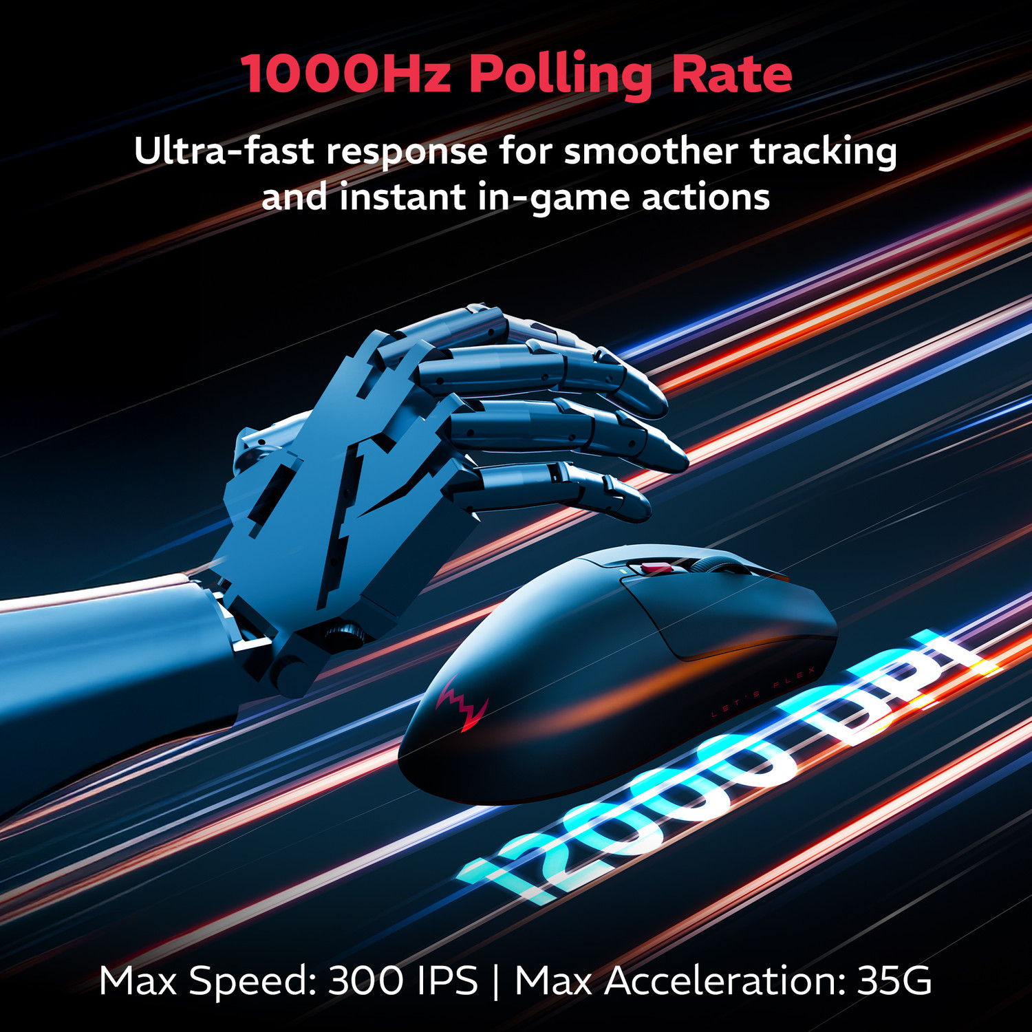 Image of daWg W-Slay 50 Ambidextrous Optical Gaming Mouse With Bluetooth