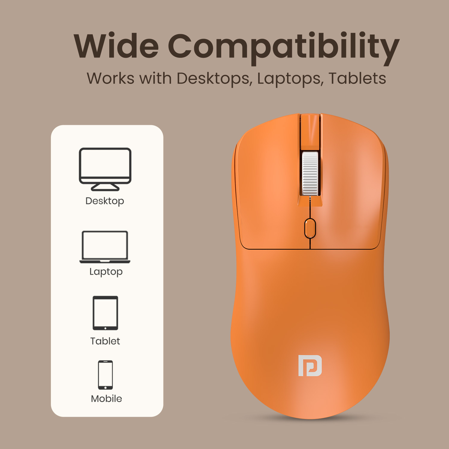 Image of Portronics Toad 33 Wireless Mouse with adjustable DPI, Ergonomic Design, Plug & Play Ambidextrous Optical Mouse
