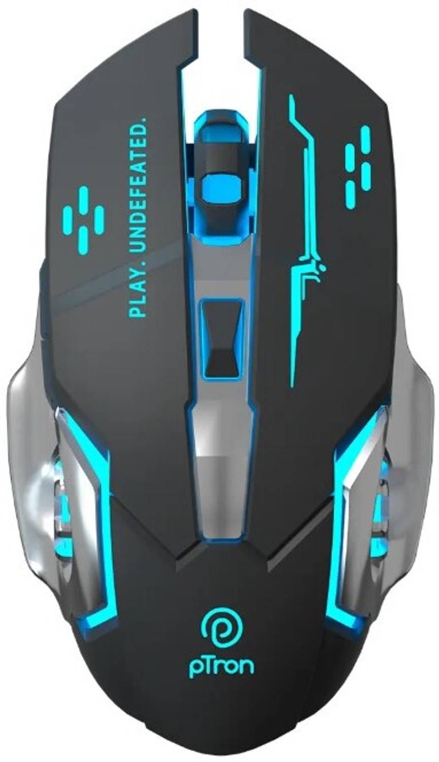 pTron Flick M2 Ambidextrous Optical Gaming Mouse High Precision,6 Buttons,Plug&Play With Bluetooth
