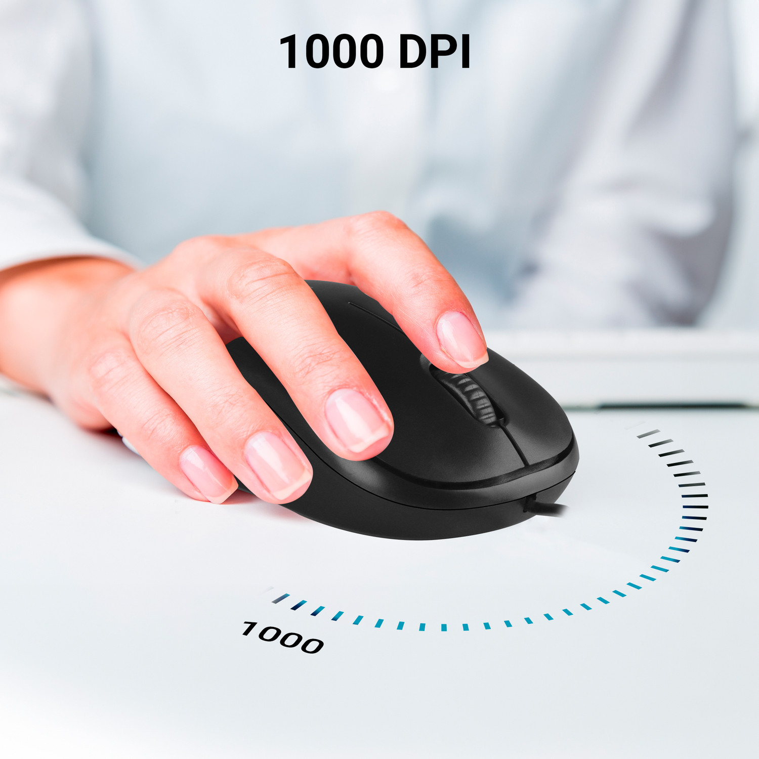 Image of ZEBRONICS Zeb-Comfort Wired Ambidextrous Mechanical Mouse Accurate optical sensor,Ergonomic design
