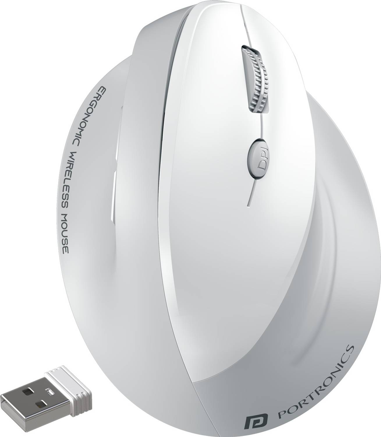 Portronics Toad Ergo 4 Ergonomic Optical Mouse Upto 4000 DPI,Rech