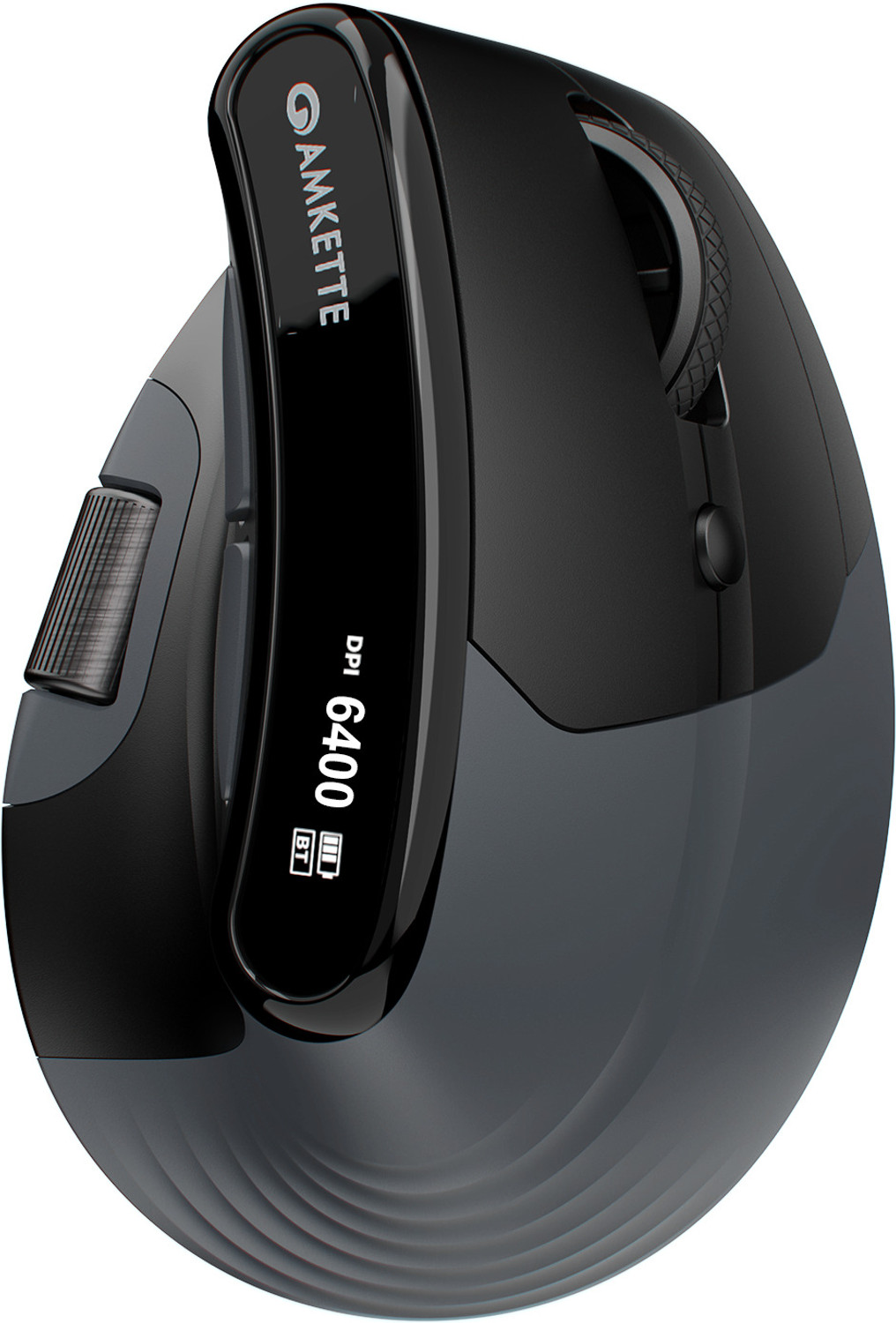 Image of AMKETTE XS Series Natural Plus Programmable Multi-Device 6400 DPI Rechargeable Ergonomic Optical Mouse