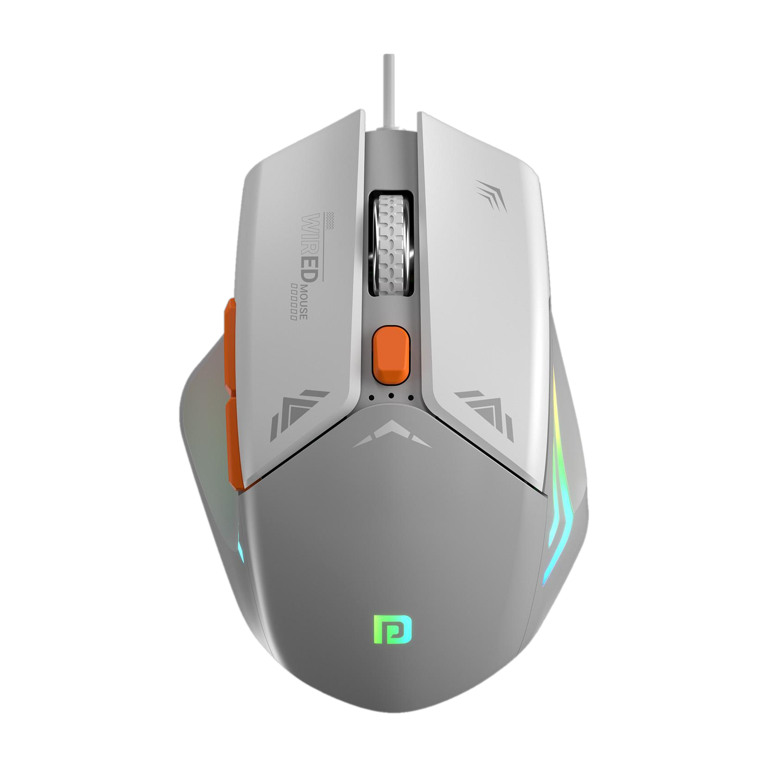 Portronics Vader Wired Ambidextrous Optical  Gaming Mouse 6 Buttons, Thumb Support, RGB Lights, Max 6400 DPI