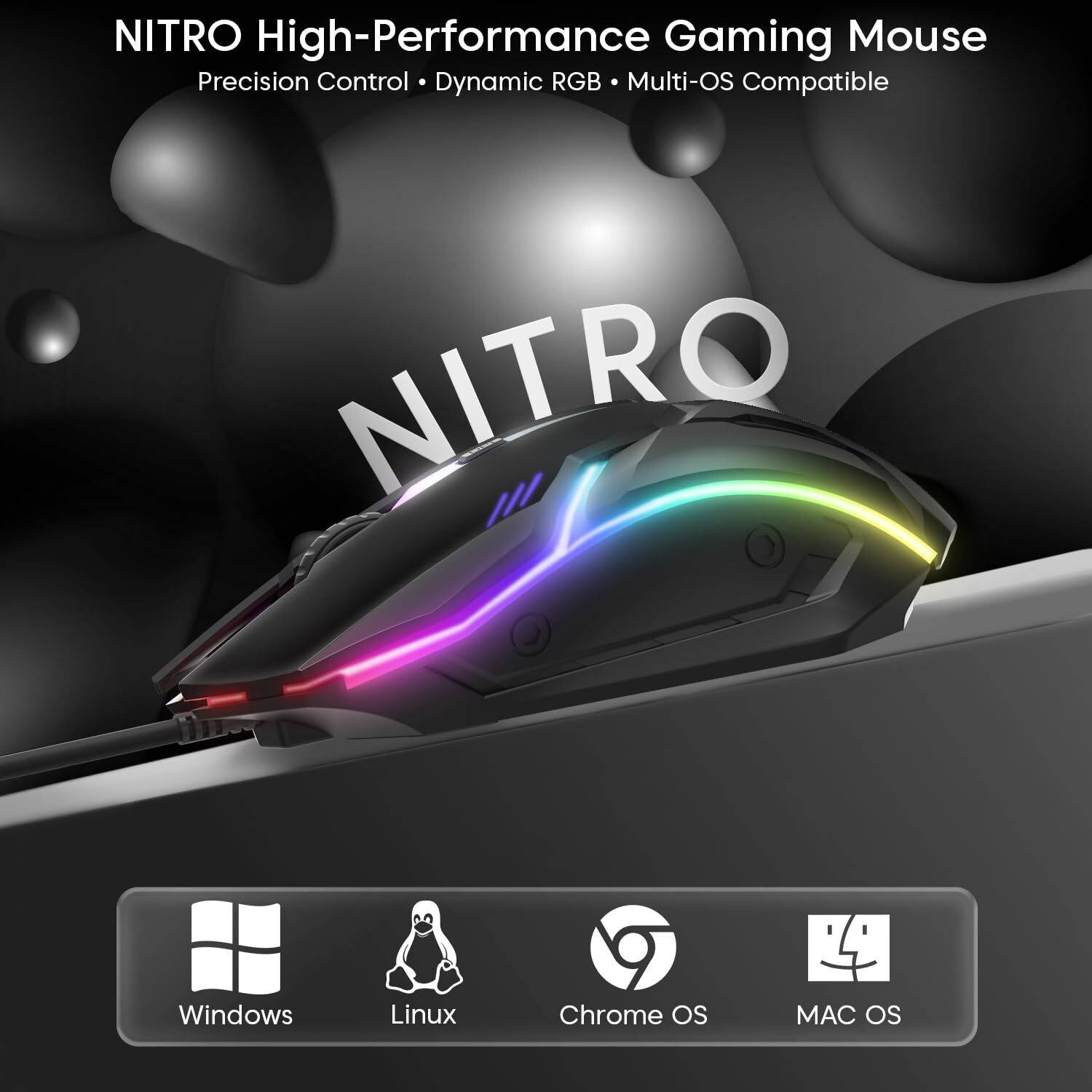sounce Wired Gaming Mouse 4 Level DPI RGB - Image 3