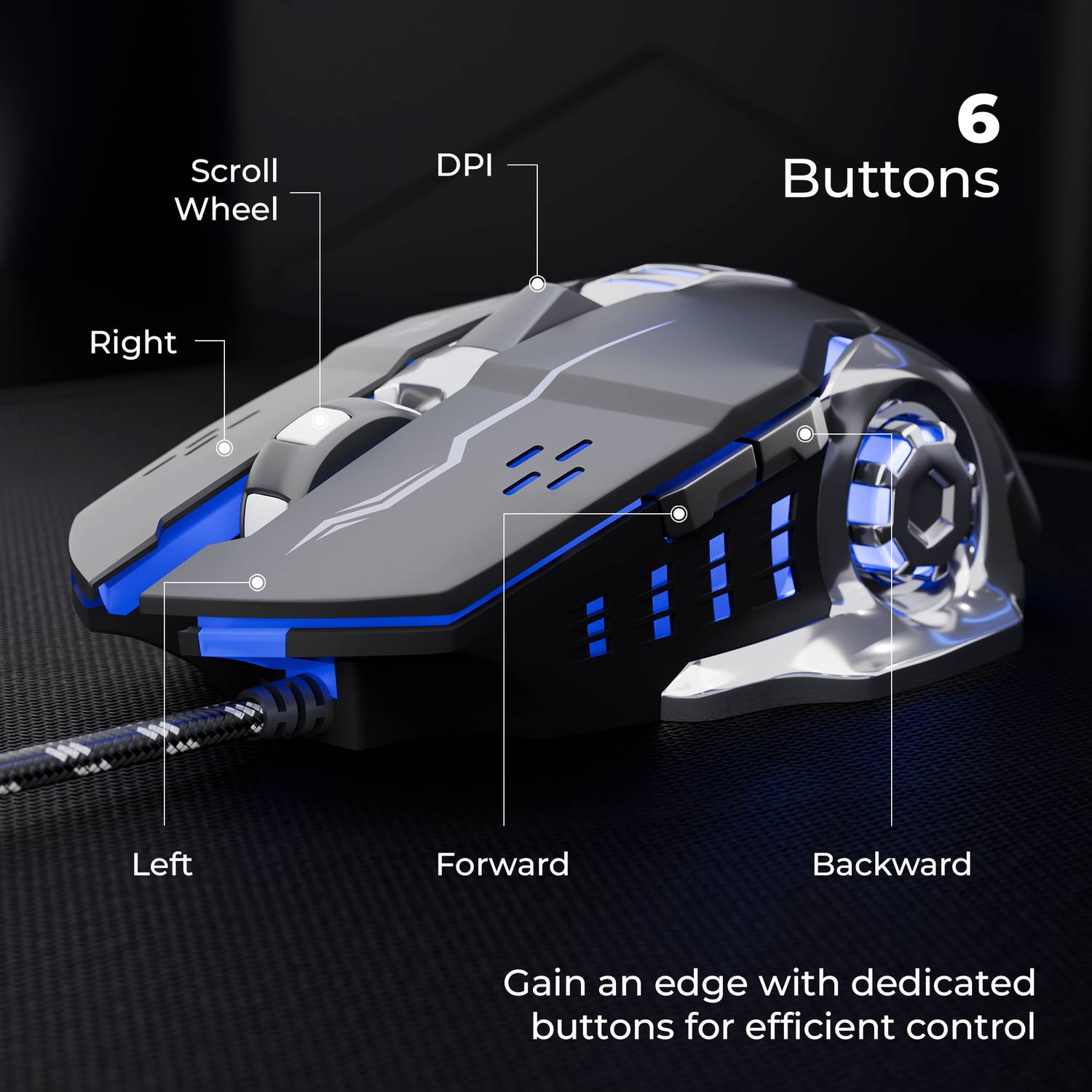 ZEBRONICS Zeb-Transformer M3 Wired Gaming Mouse - Image 5