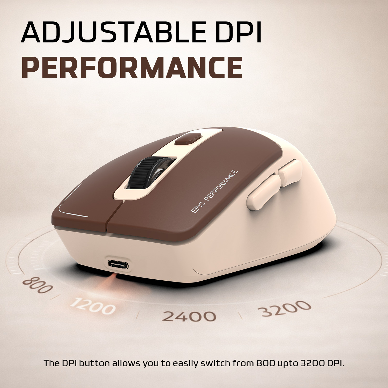 Image of AMKETTE Epic S Multi-Device 3200 DPI Rechargeable Ergonomic Optical Mouse