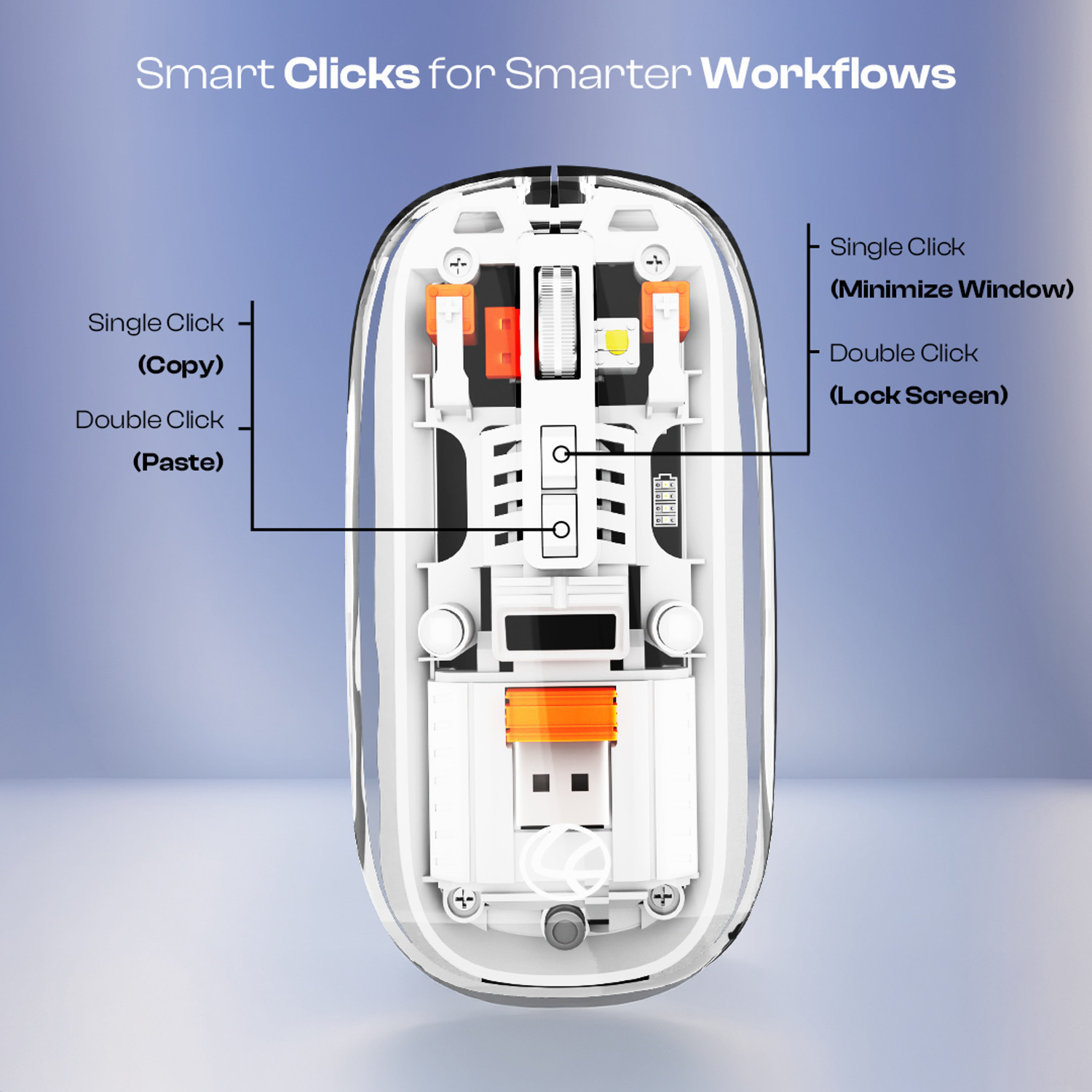 Image of LAPCARE Trendy Plus White Ergonomic Laser Mouse