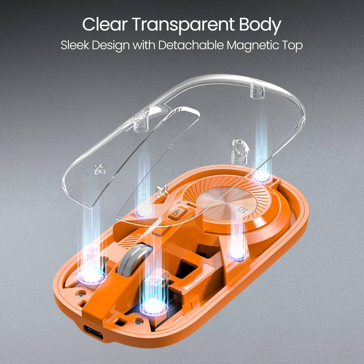 Portronics Toad 8 Transparent Wireless Mouse - Image 4