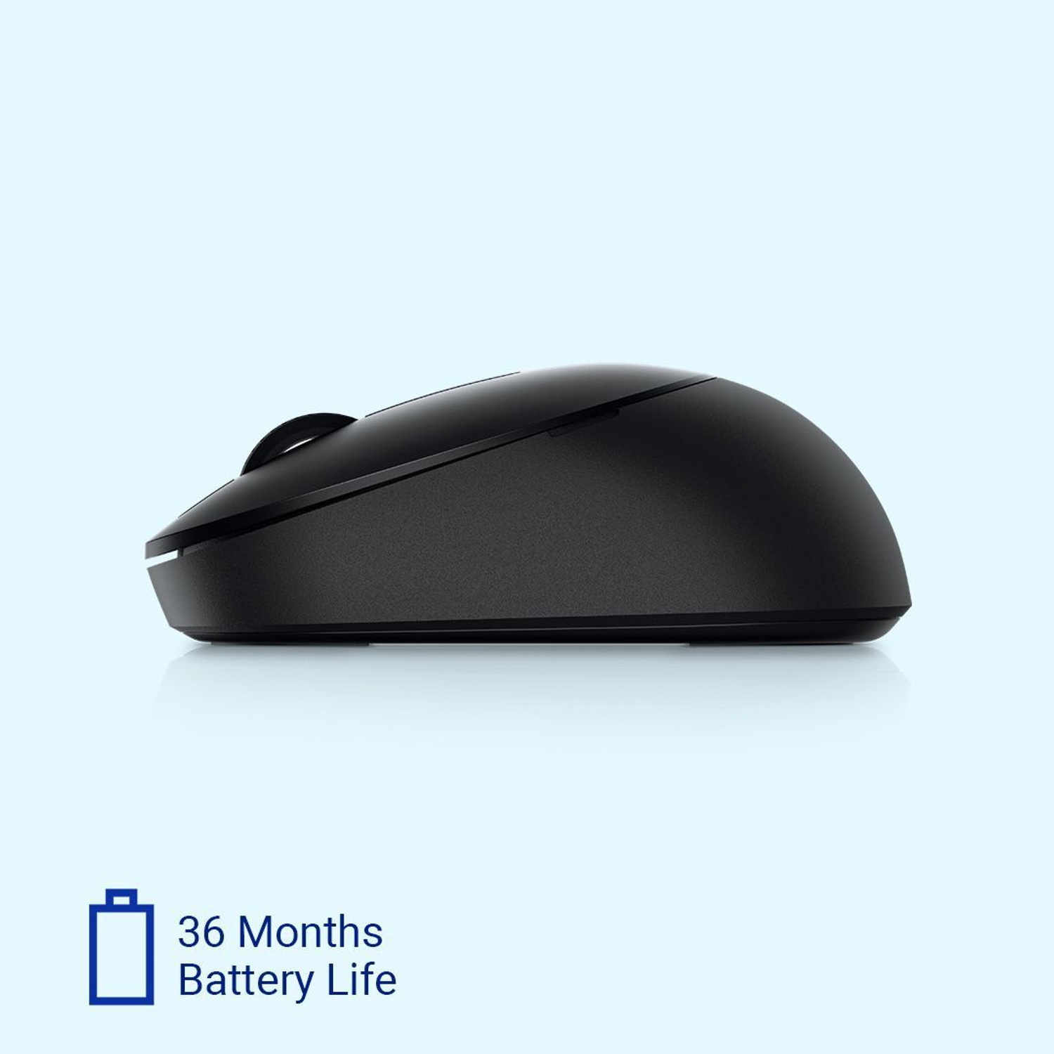 Image of DELL MS3320W Ambidextrous Optical Mouse 1600 DPI, Multidevice connectivity through a toggle button,with On /Off switch
