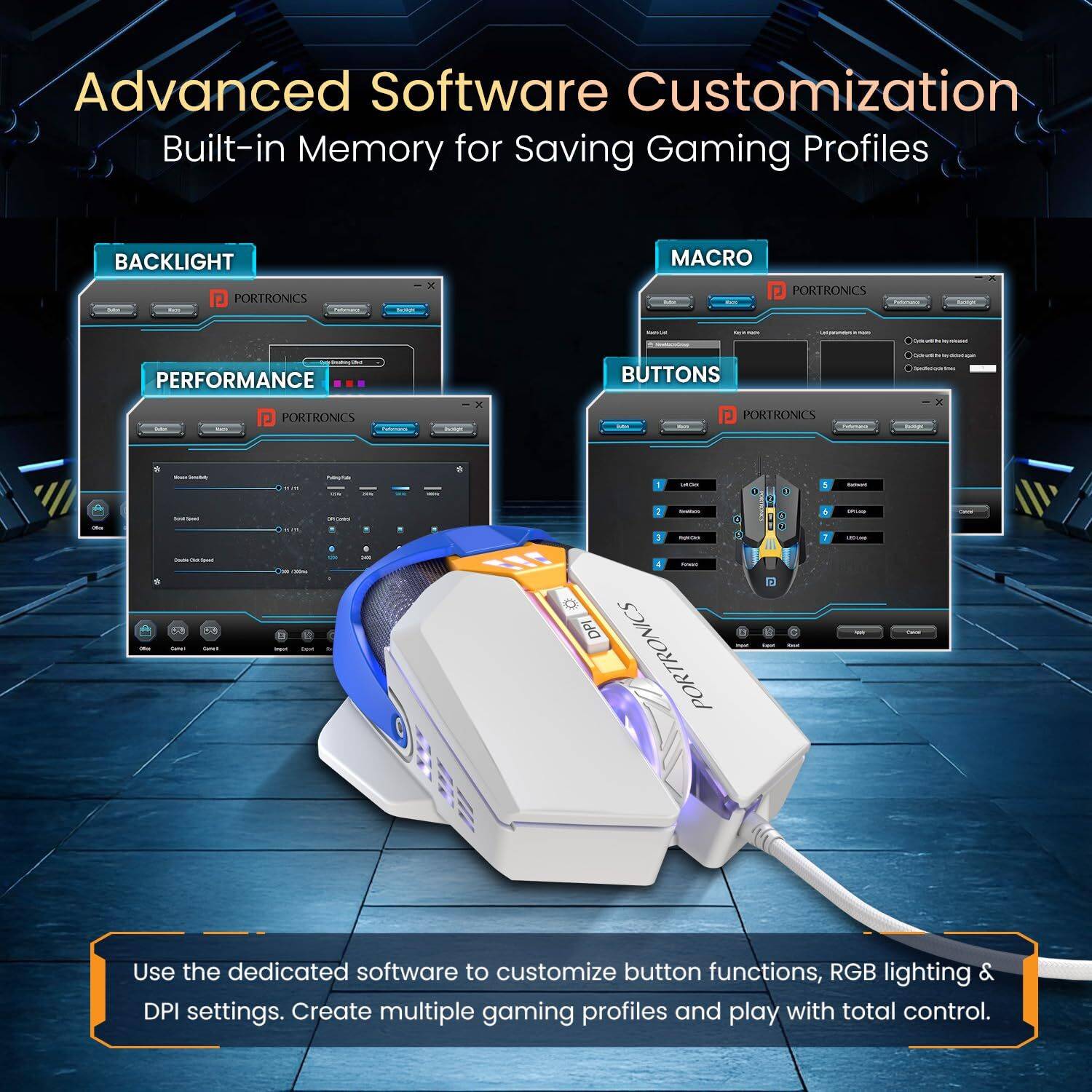 Portronics Vader X USB Wired Programmable Gaming Mouse - Image 2