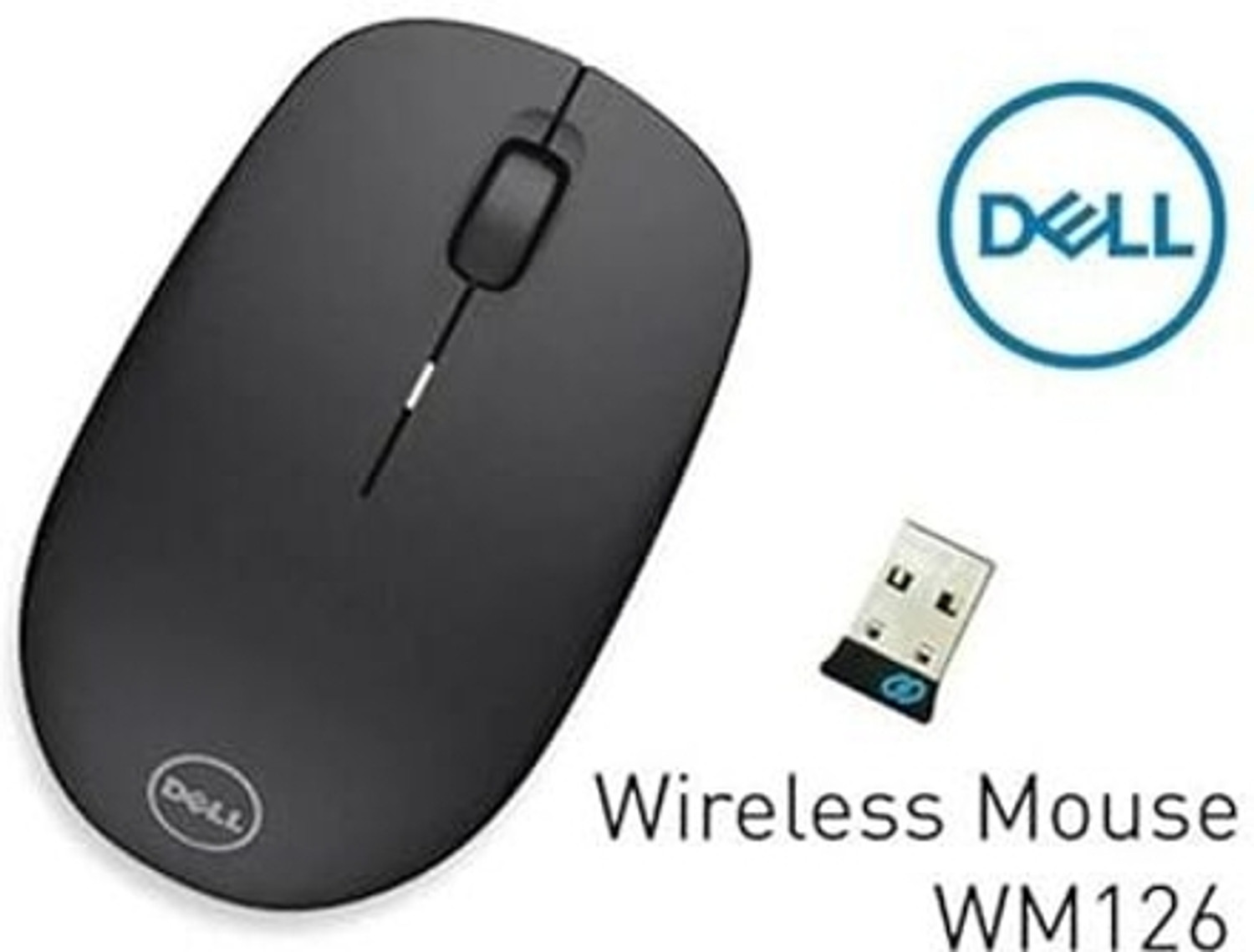 Image of DELL WM126 1000 DPI, Plug and Play Ambidextrous Optical Mouse