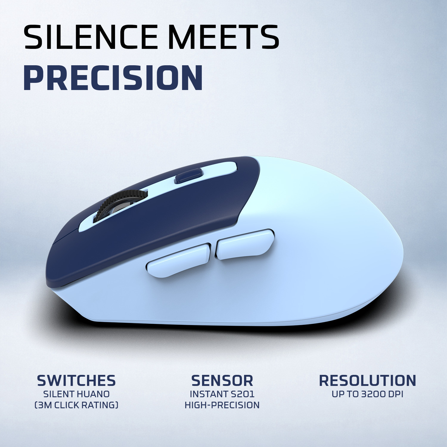 Image of AMKETTE Epic S Multi-Device 3200 DPI Rechargeable Ergonomic Optical Mouse
