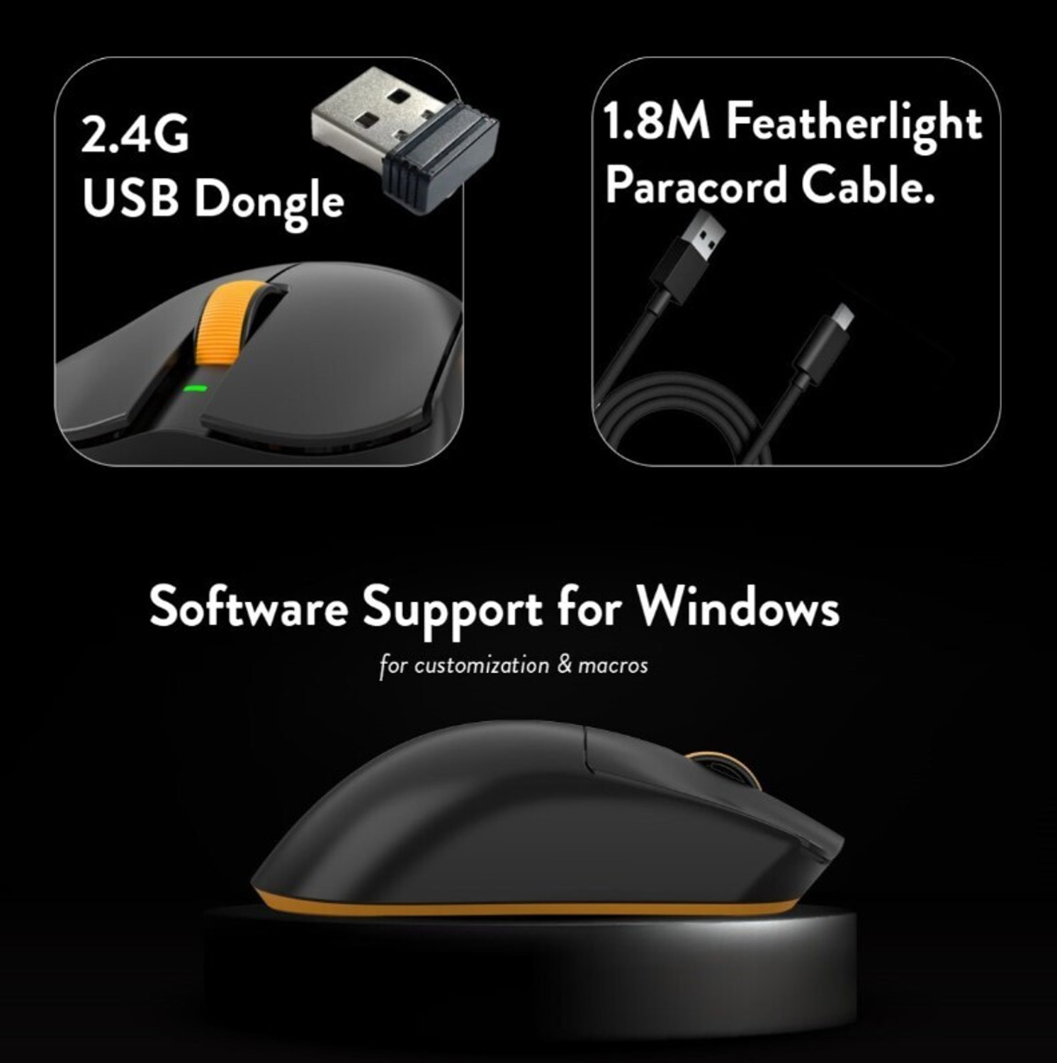 Image of Cosmic Byte Aether Black Right Handed Optical Gaming Mouse