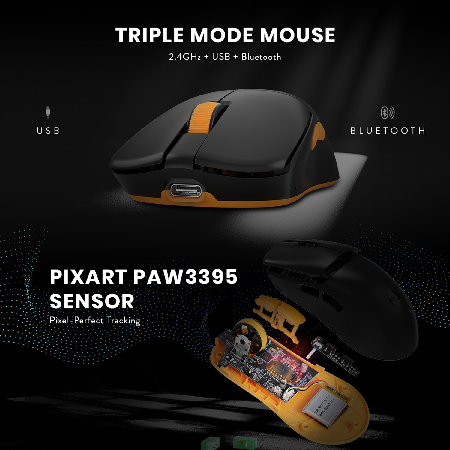 Image of Cosmic Byte Velox Black Right Handed Optical Gaming Mouse