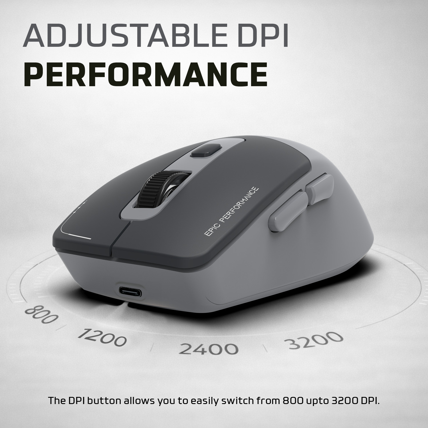 Image of AMKETTE Epic S Multi-Device 3200 DPI Rechargeable Ergonomic Optical Mouse