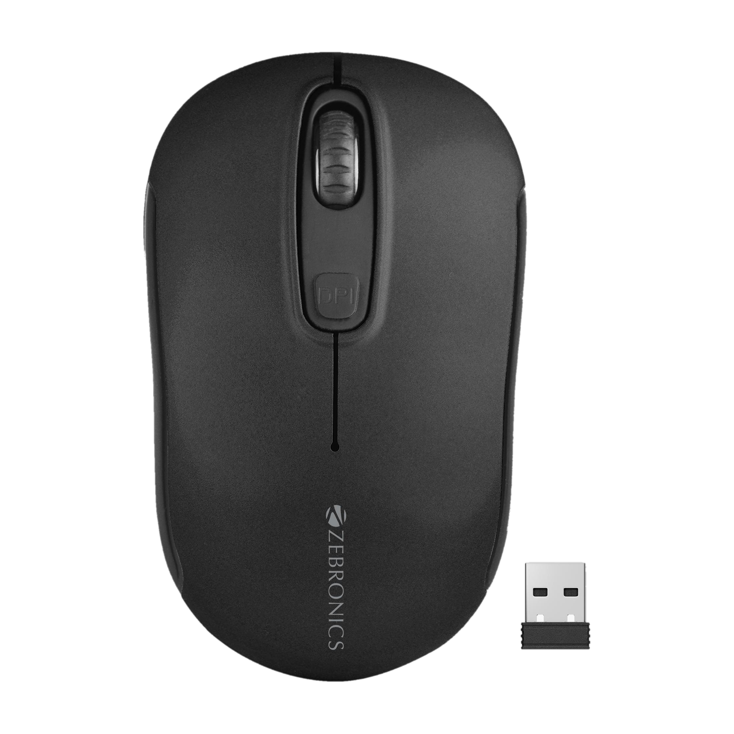 Image of ZEBRONICS Zeb Dash Pro Ambidextrous Optical Mouse 1600 DPI, 3-Level DPI, Lightweight, Power Saving