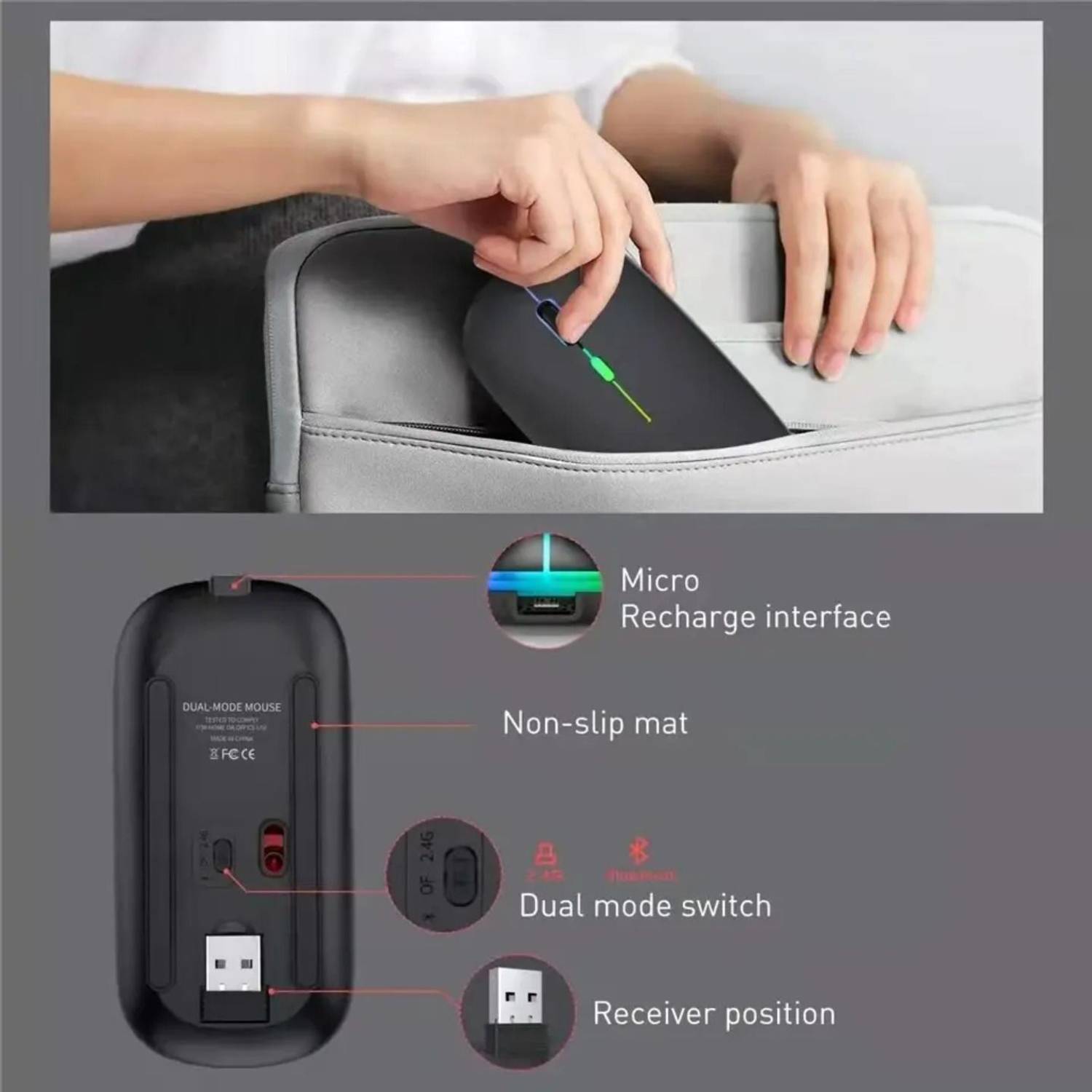 UrbanVolt Ultra Thin Rechargeable Mouse - Image 5