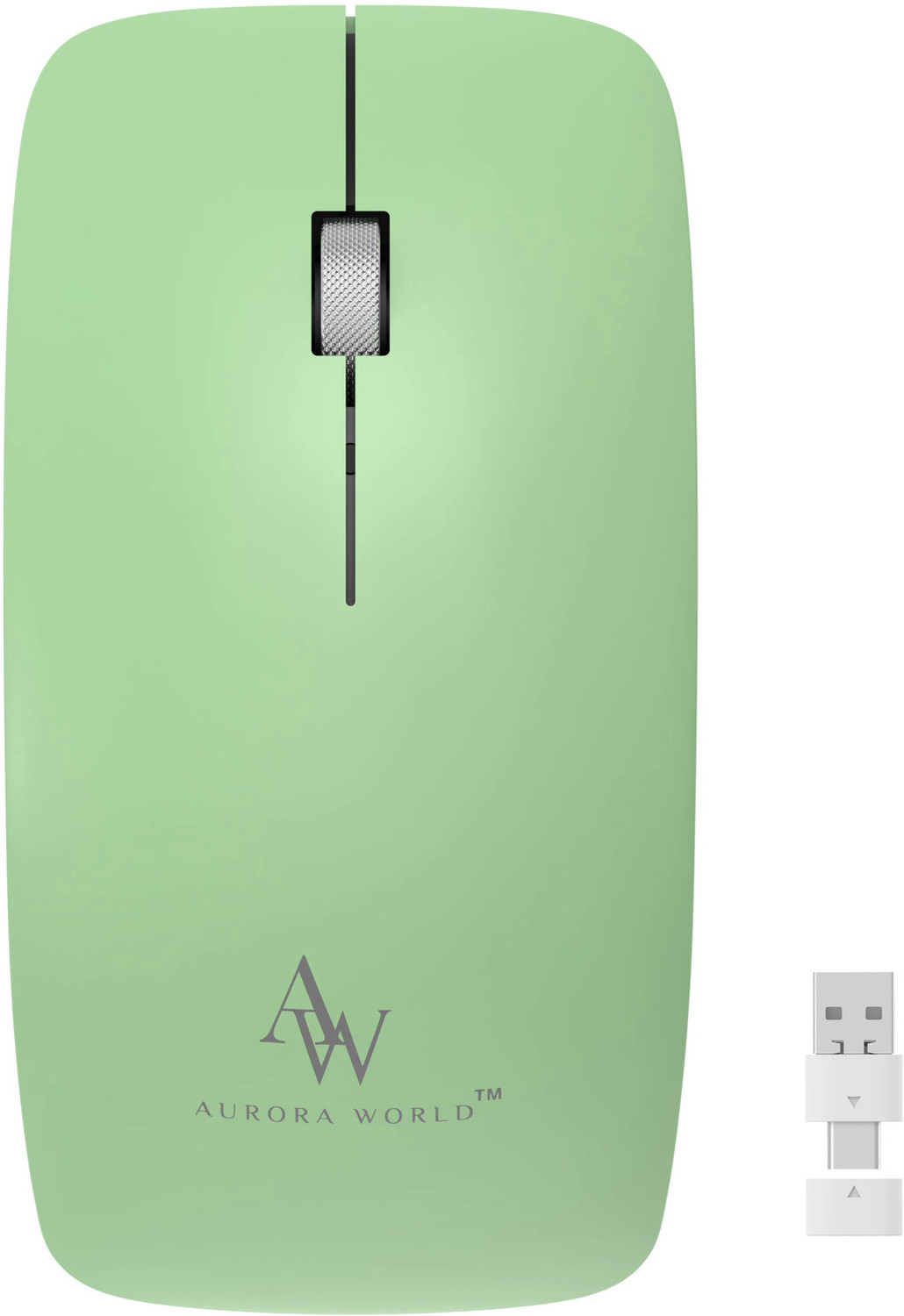 Image of Aurora World AW World Wireless Mouse - Ergonomic Curve, USB & Type-C Ergonomic Optical Mouse