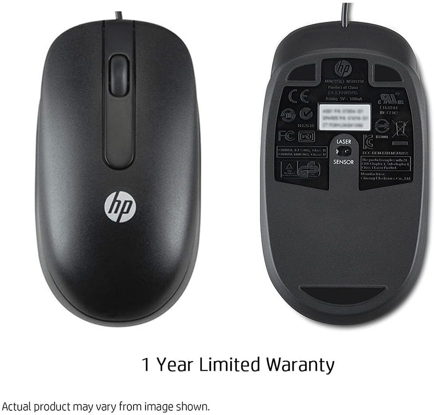 Image of HP Essential USB Mouse Wired Ambidextrous Optical Mouse