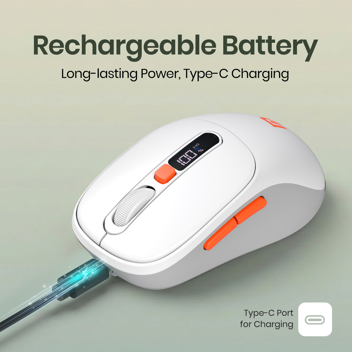 Image of Portronics Toad 9 Wireless Bluetooth Mouse,Dual Wireless (BT + 2.4 GHz),Smart LED Display Ambidextrous Optical Mouse