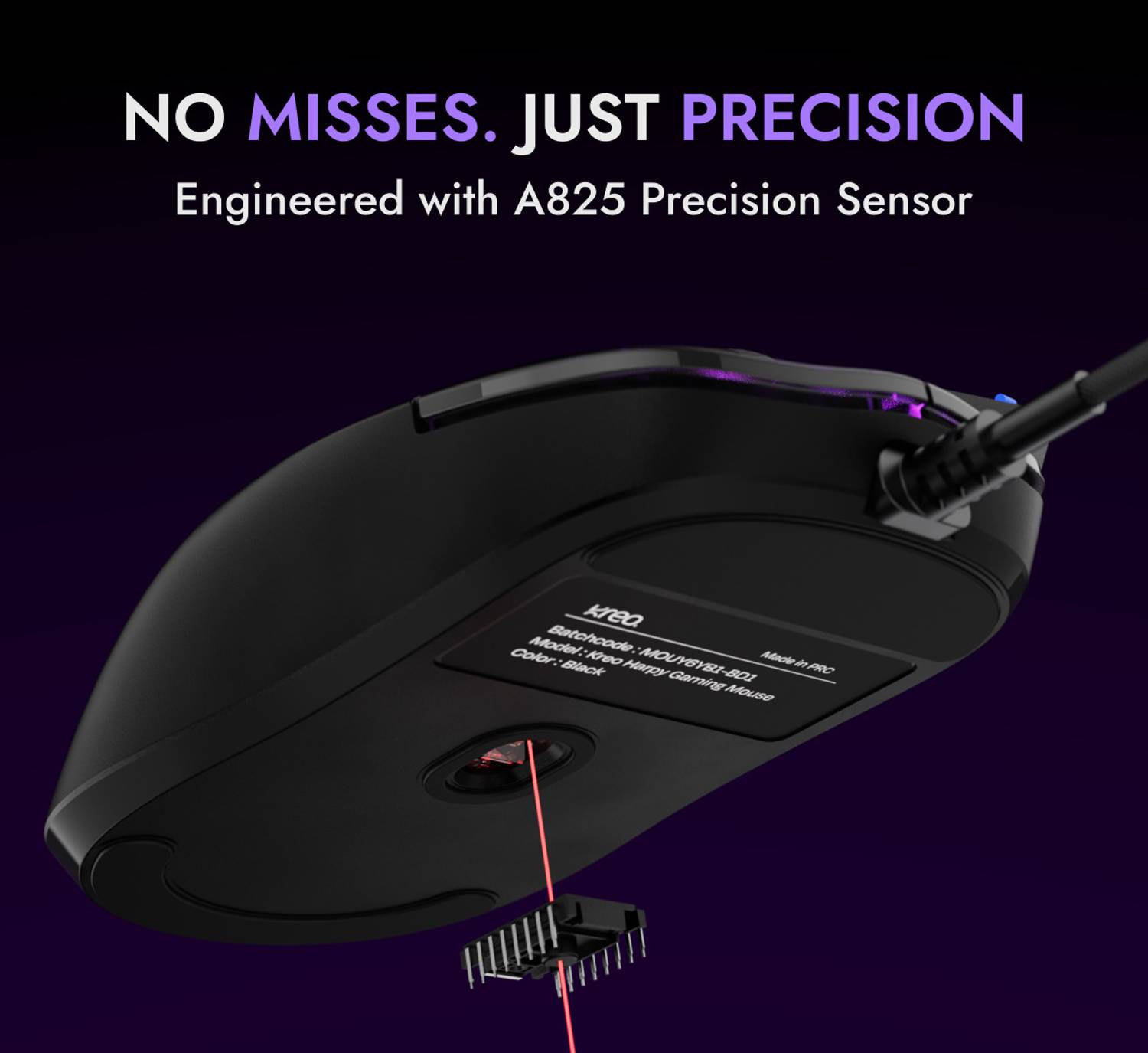 Kreo Harpy 55g Ultra-Light Mechanical Gaming Mouse - Image 2
