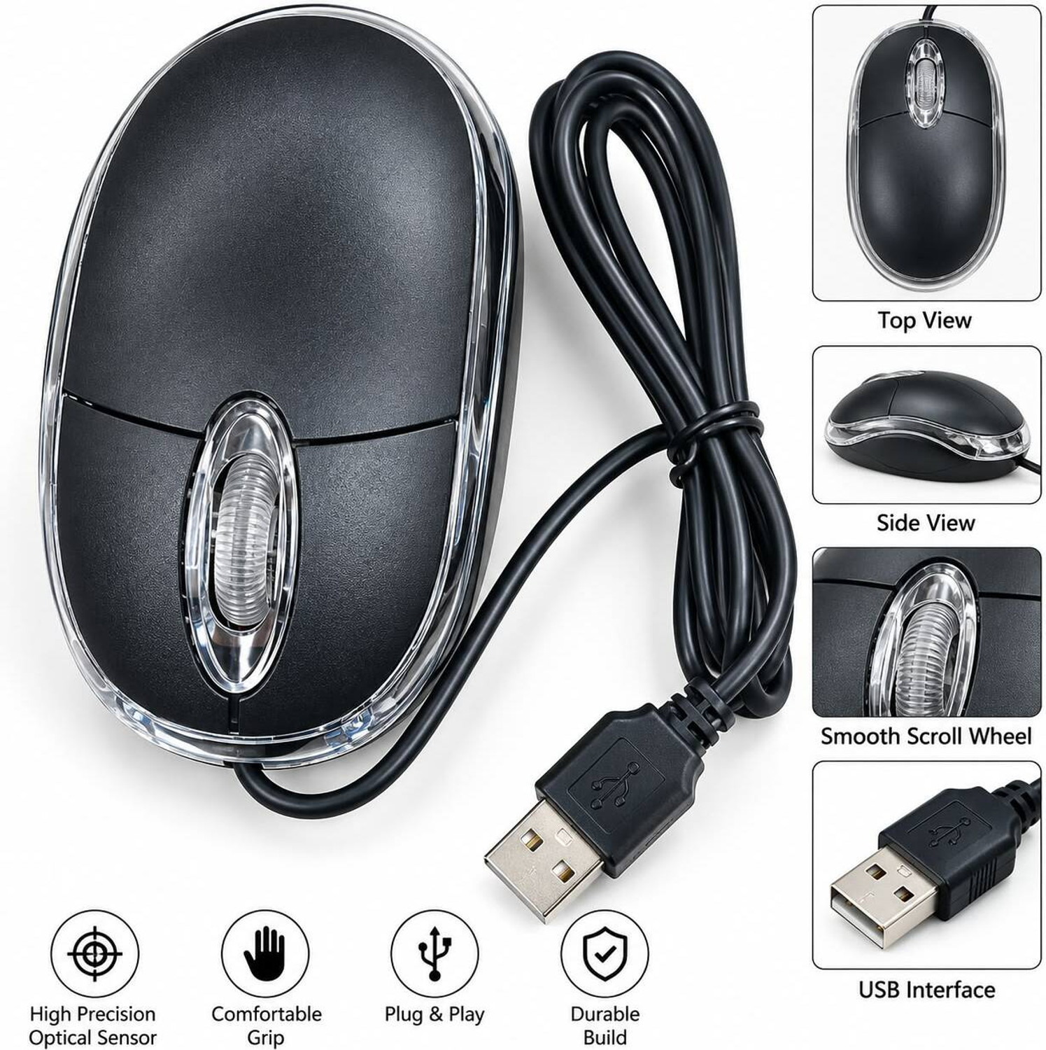 Image of DUROSTAR MS116 Wired Ergonomic Optical Gaming Mouse