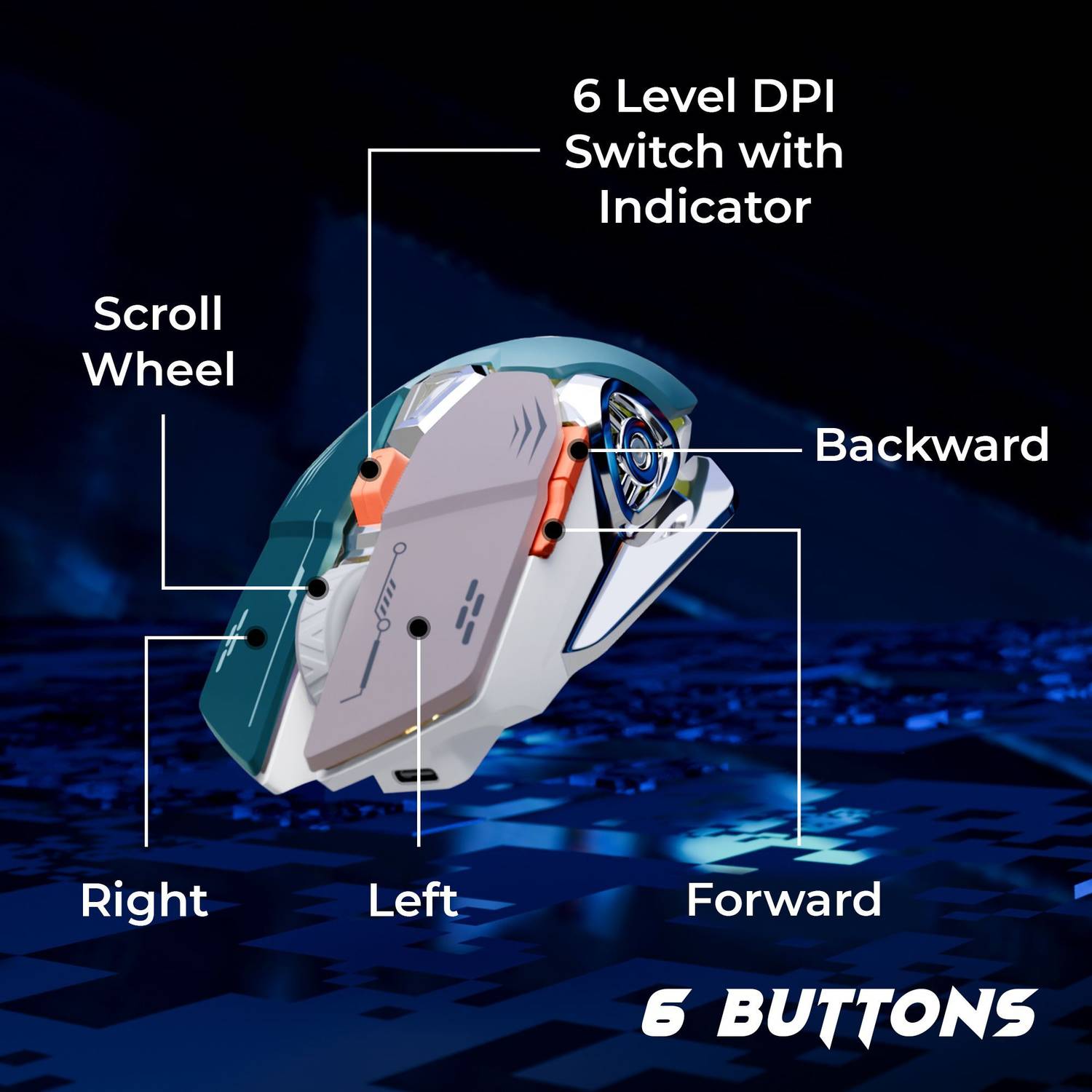 ZEBRONICS Zeb-Transformer M Plus Wired Mechanical Mouse - Image 5