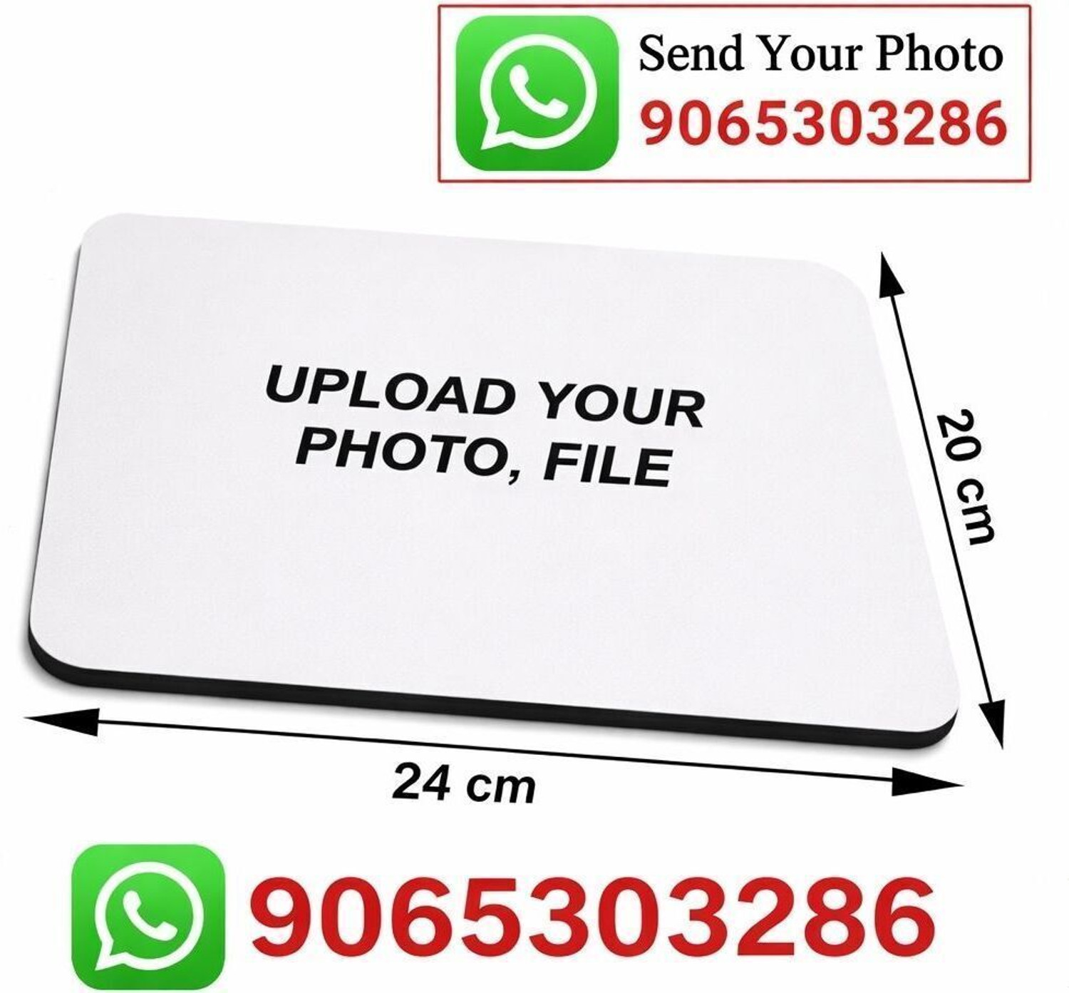 Image of GoluPrinting Photo Mouse Pad | Upload Your Photo .Text| Anti-Slip Rubber Wired Right Handed Touch Gaming Mouse