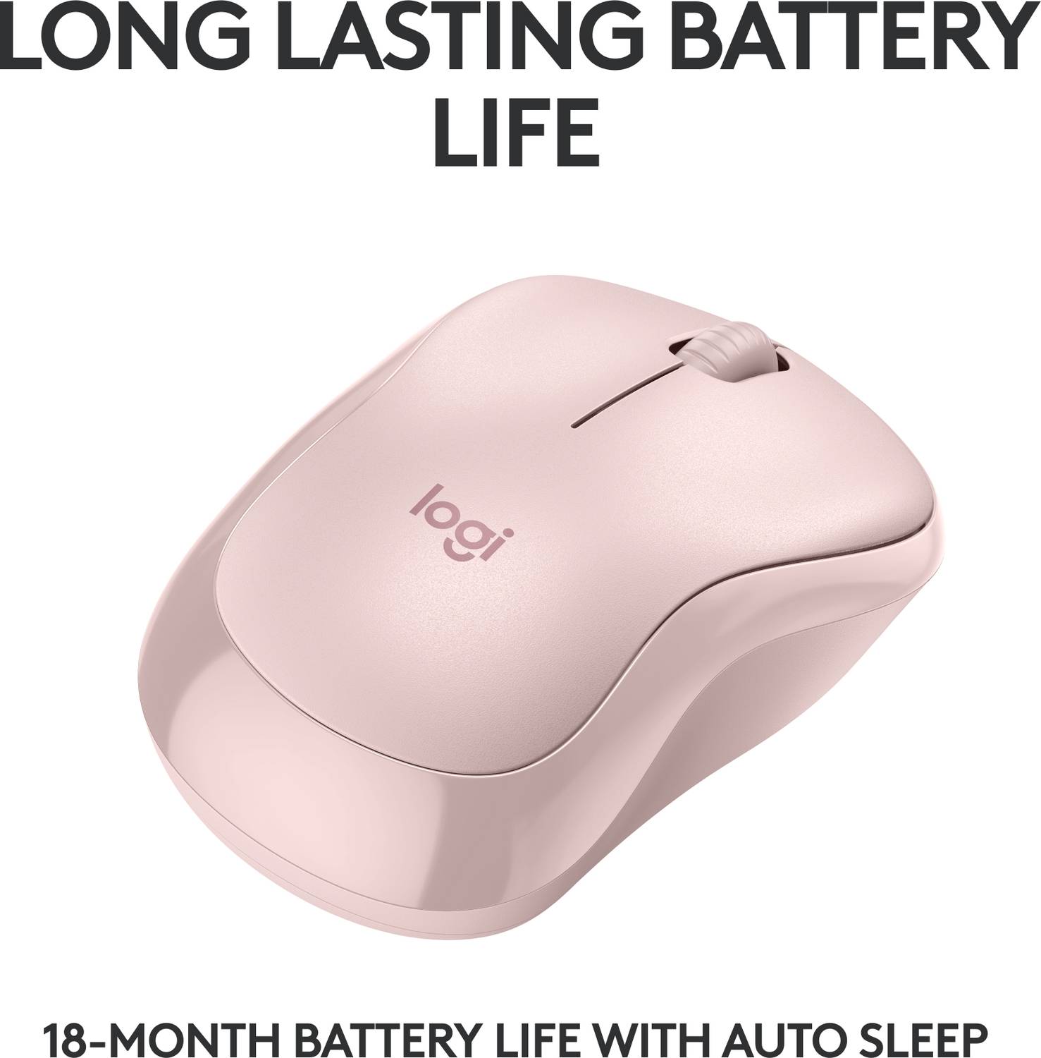 Logitech M240 Wireless Ambidextrous Optical Mouse (Rose)