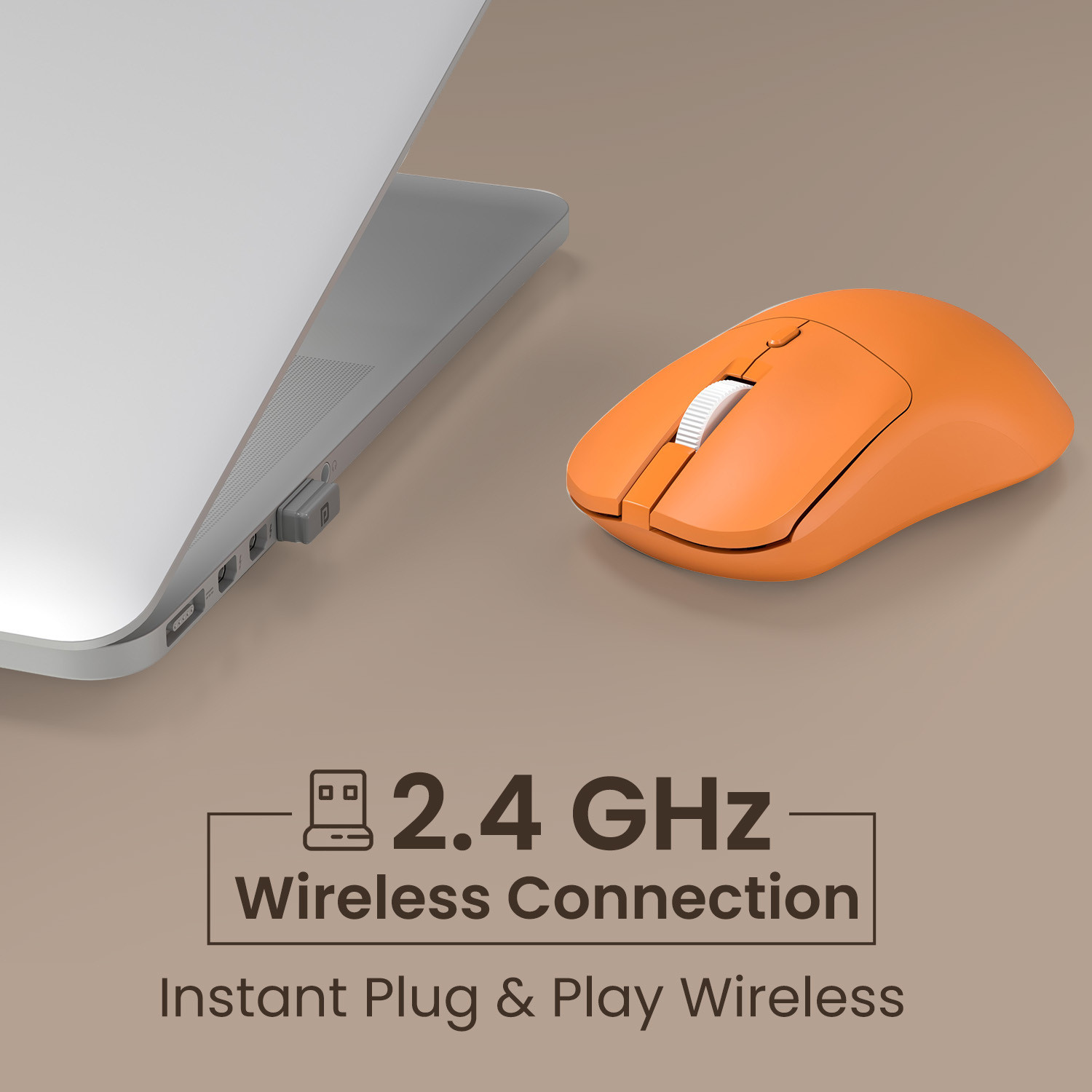 Image of Portronics Toad 33 Wireless Mouse with adjustable DPI, Ergonomic Design, Plug & Play Ambidextrous Optical Mouse