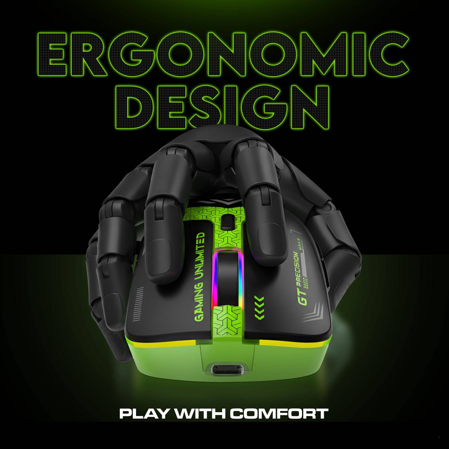 SpinBot Clutch GT500 Ergonomic Gaming Mouse - Image 2