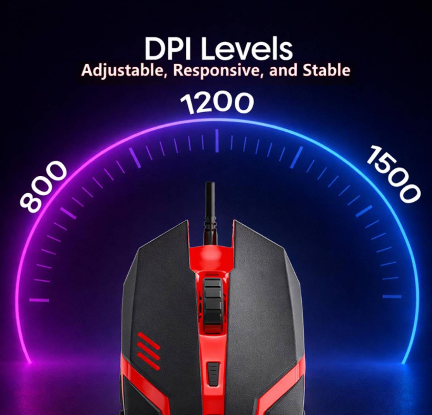 TechnCare Robot Gaming Mouse with 4-Port USB Hub - Image 3