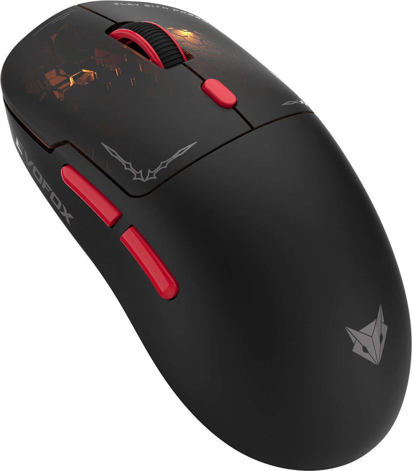 Image of EVOFOX Phantom Air Tri-Mode Programmable Ultra Light Weight 12,800 DPI Rechargeable Wireless Ambidextrous Optical Gaming Mouse With Bluetooth