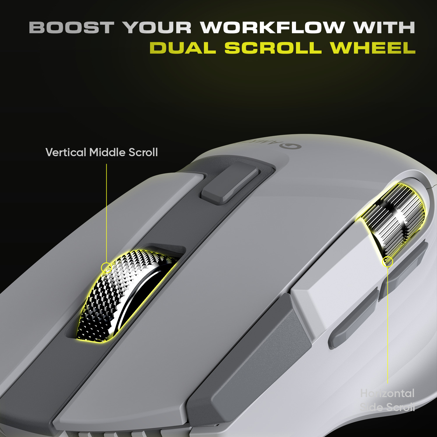 Image of AMKETTE XS Series Flow S Multi-Device 3200 DPI Rechargeable Ergonomic Optical Mouse