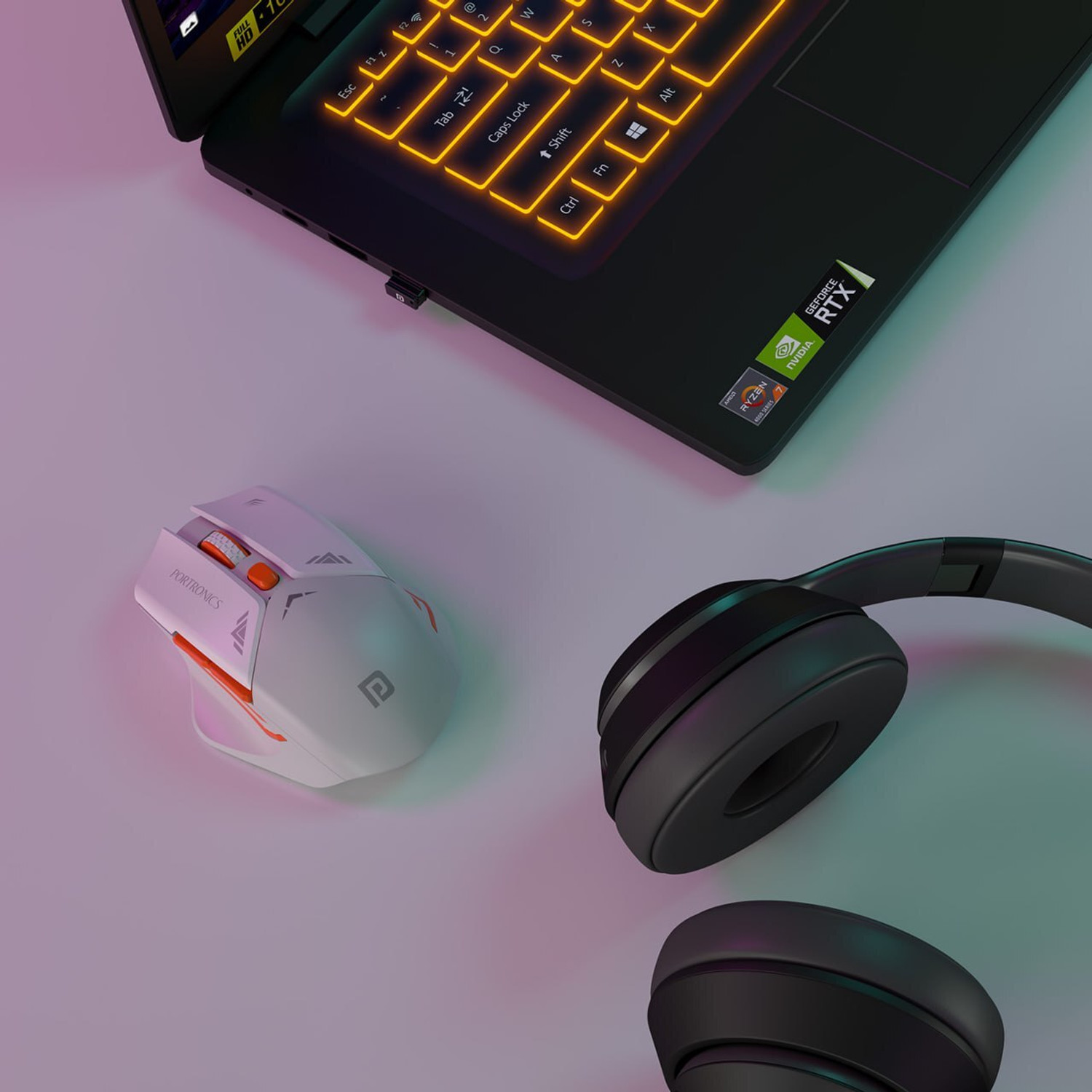 Image of Portronics Vader Pro Wireless Gaming Mouse with 6 Buttons, Thumb Comfort, Adjustable DPI Ambidextrous Optical Mouse