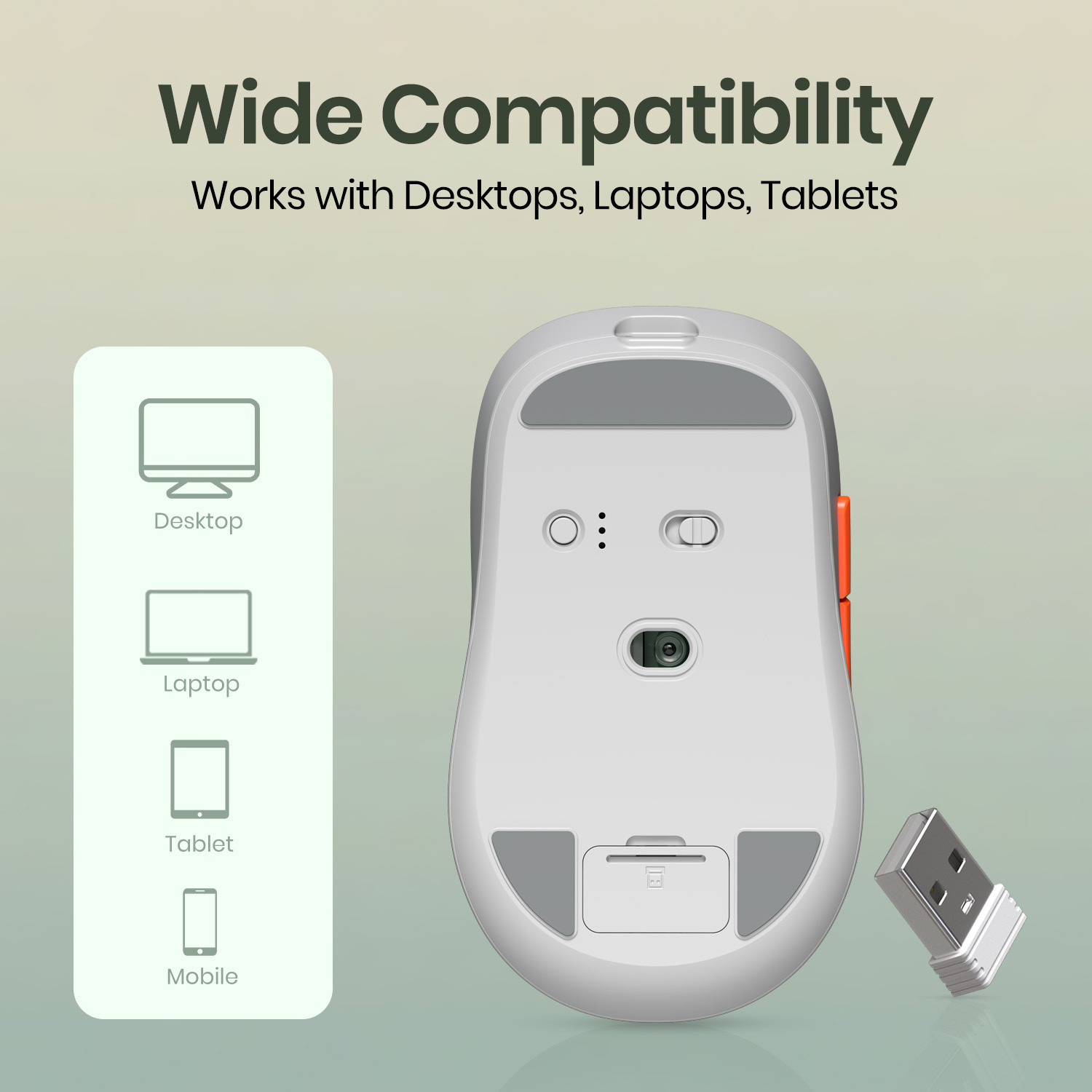 Image of Portronics Toad 9 Wireless Bluetooth Mouse,Dual Wireless (BT + 2.4 GHz),Smart LED Display Ambidextrous Optical Mouse