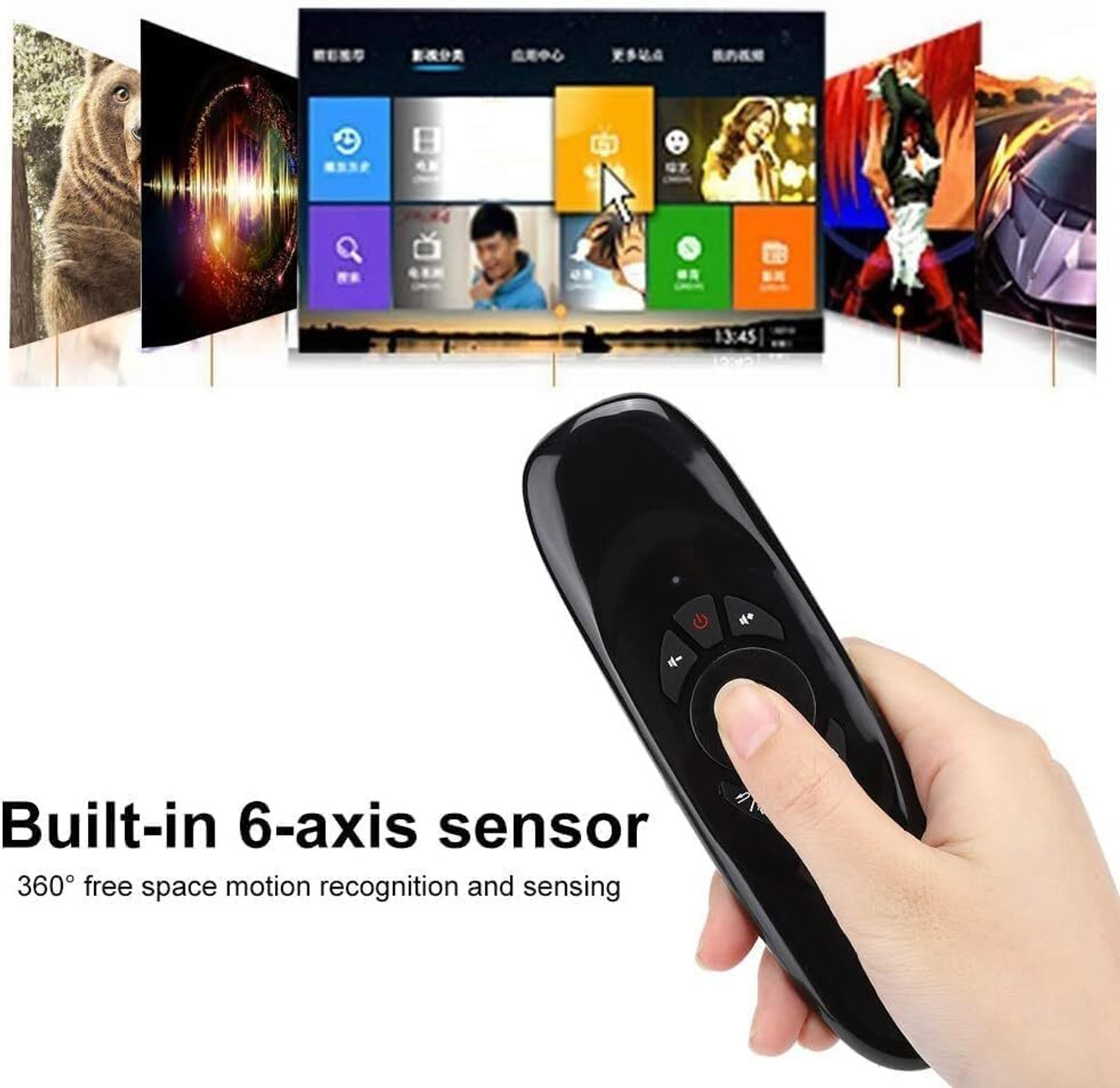 Image of Zeptrox Zeptrox Remote 2.4G Wireless Air Mouse Keyboard Remote with Motion Sensing with IR Learning Smart TVs Android TV Boxes Laptops and PCs Windows Mac OS Linux Gaming Consoles Remote Controller