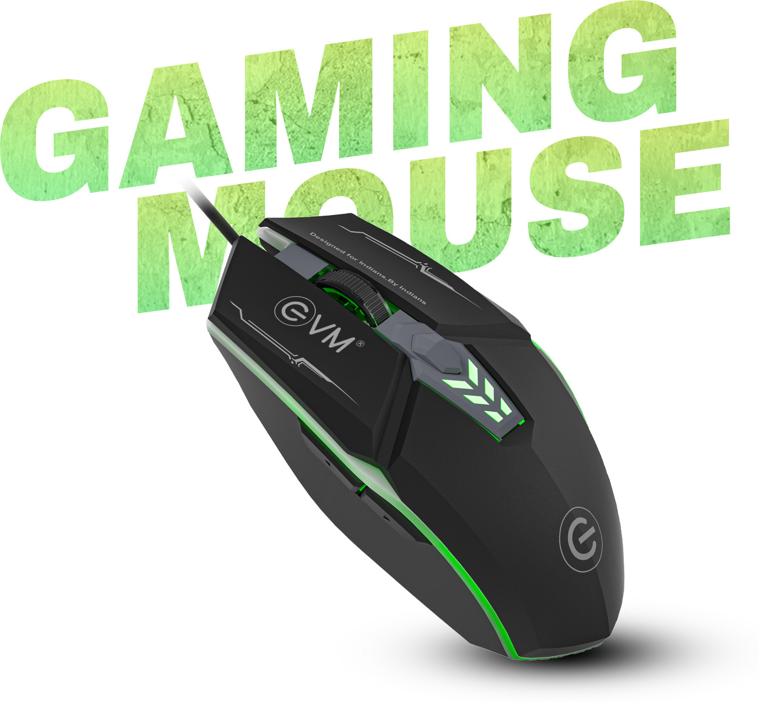 Image of EVM M06063 Wired Ambidextrous Touch Gaming Mouse 3600 DPI 6-Button RGB LED