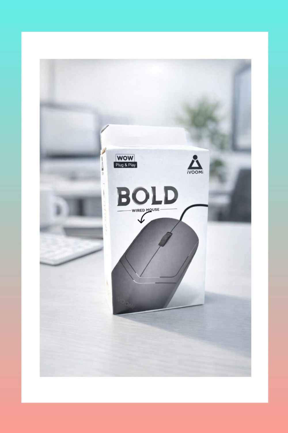 Image of iVoomi USB Bold Mouse Wired Ambidextrous Optical Mouse