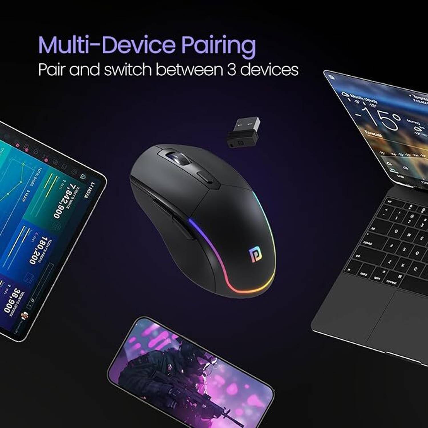 Portronics Toad One Ambidextrous Optical Mouse - Image 5