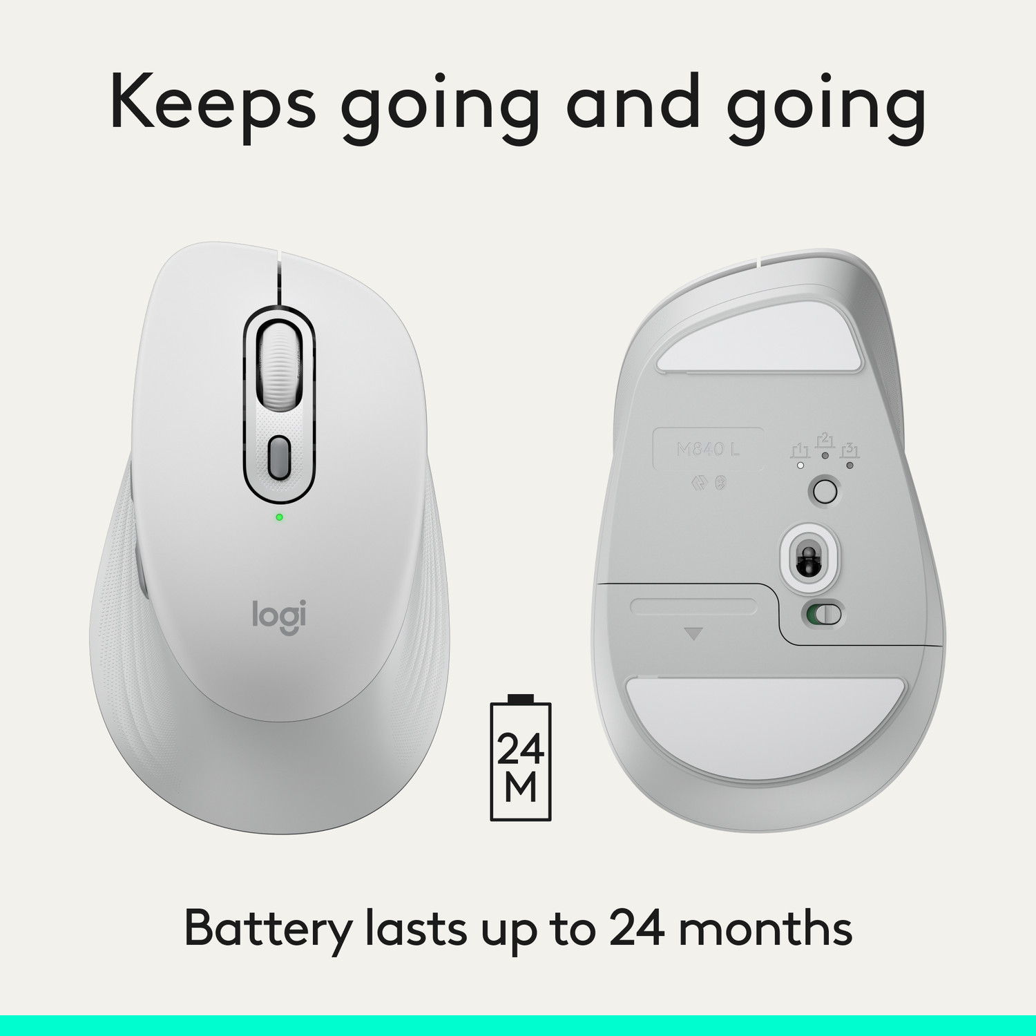 Image of Logitech Signature M840L Ergonomic Optical Mouse