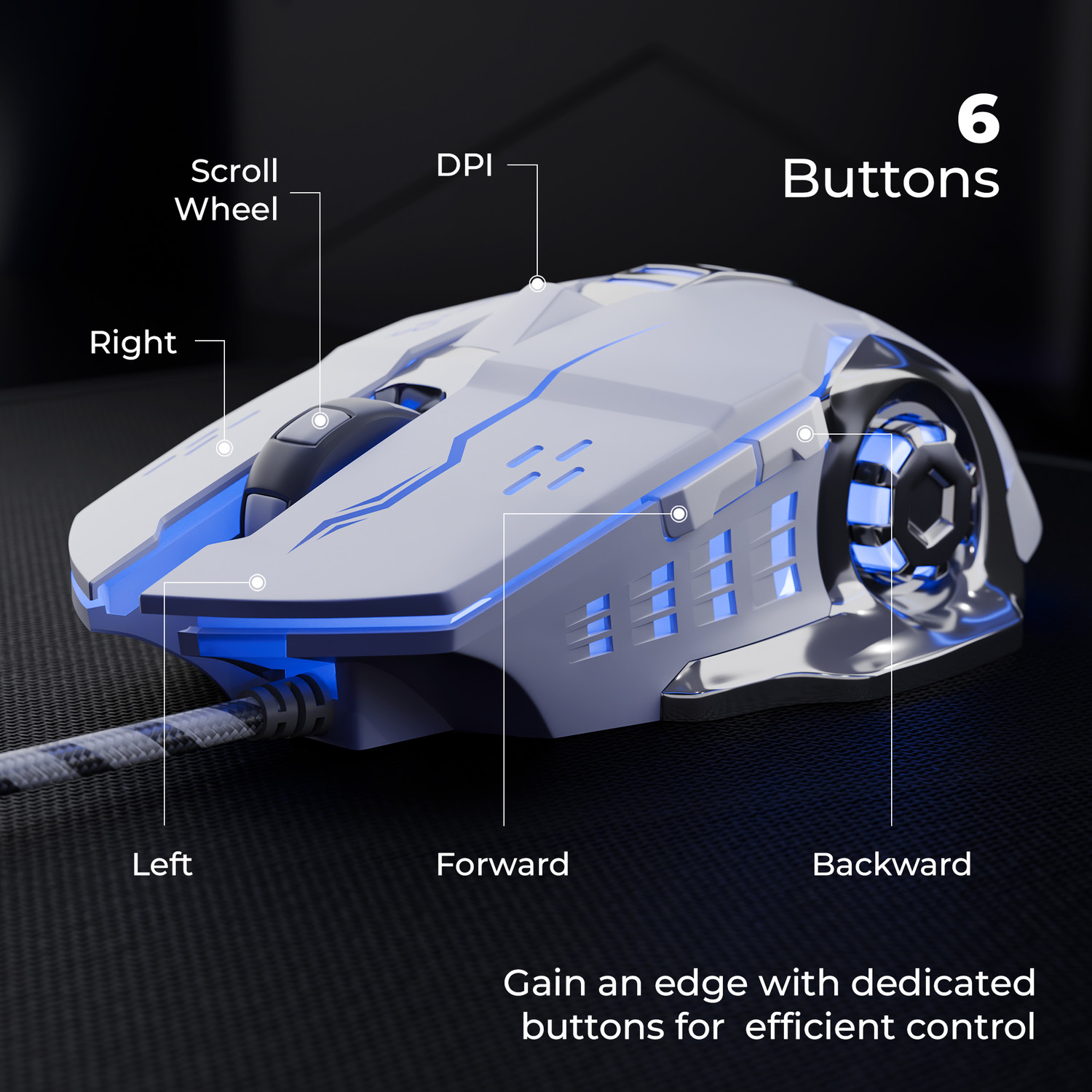 Image of ZEBRONICS Zeb-Transformer M3 Wired Ergonomic Optical Gaming Mouse